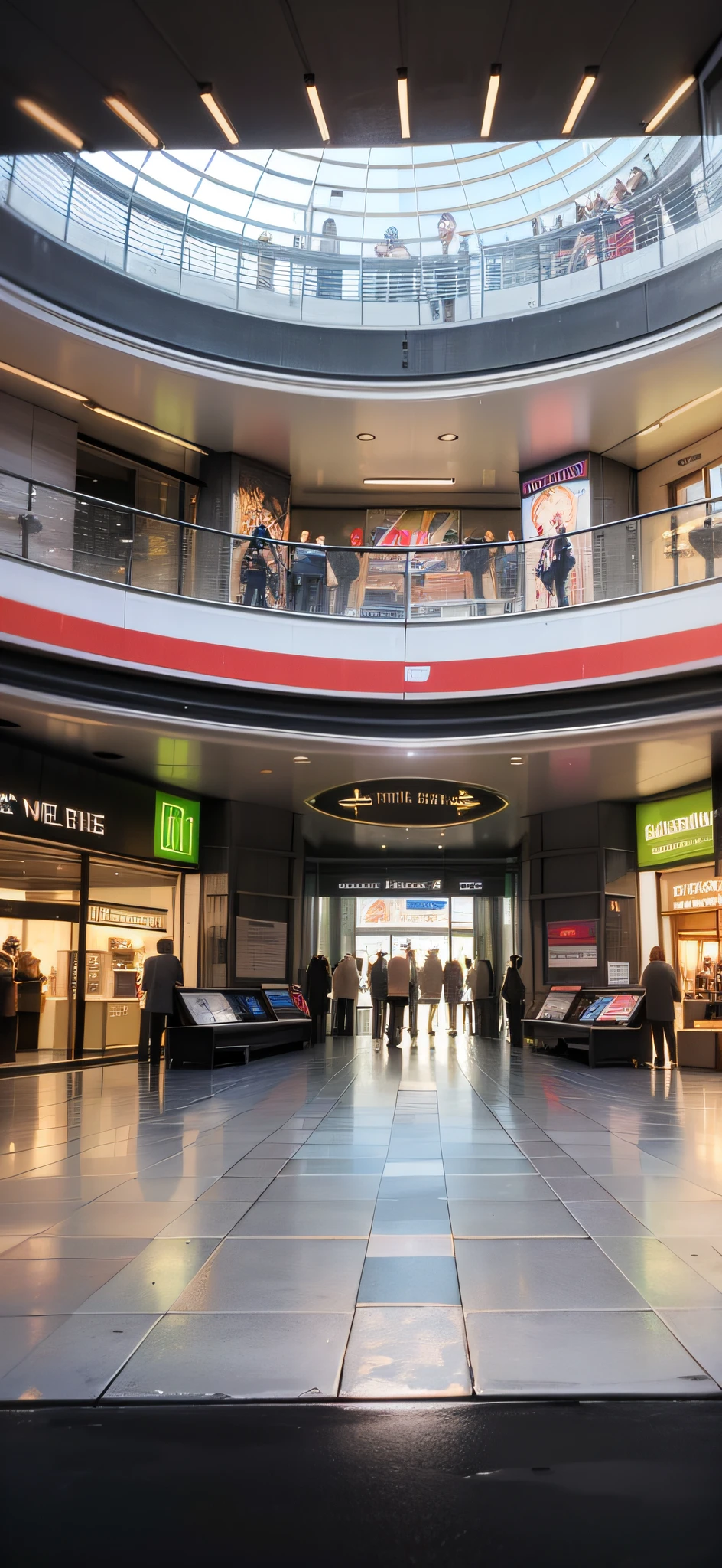 best qualtiy, tmasterpiece, 8K UHD,urban backdrop,Shopping mall interior