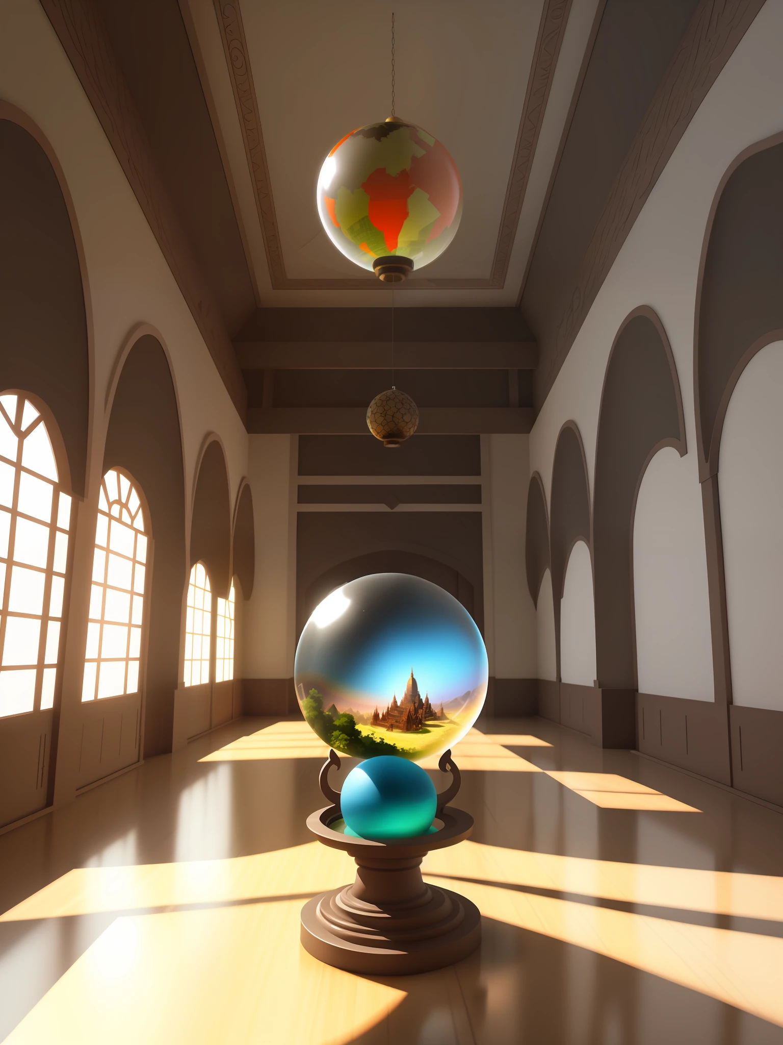 3d art style, Bagan and inside a glass globe, isometric art, bright sculptures, soft and dreamy tones, interactive artwork, realistic color scheme --ar 16:16
--s 750 --v 5.2 --style raw