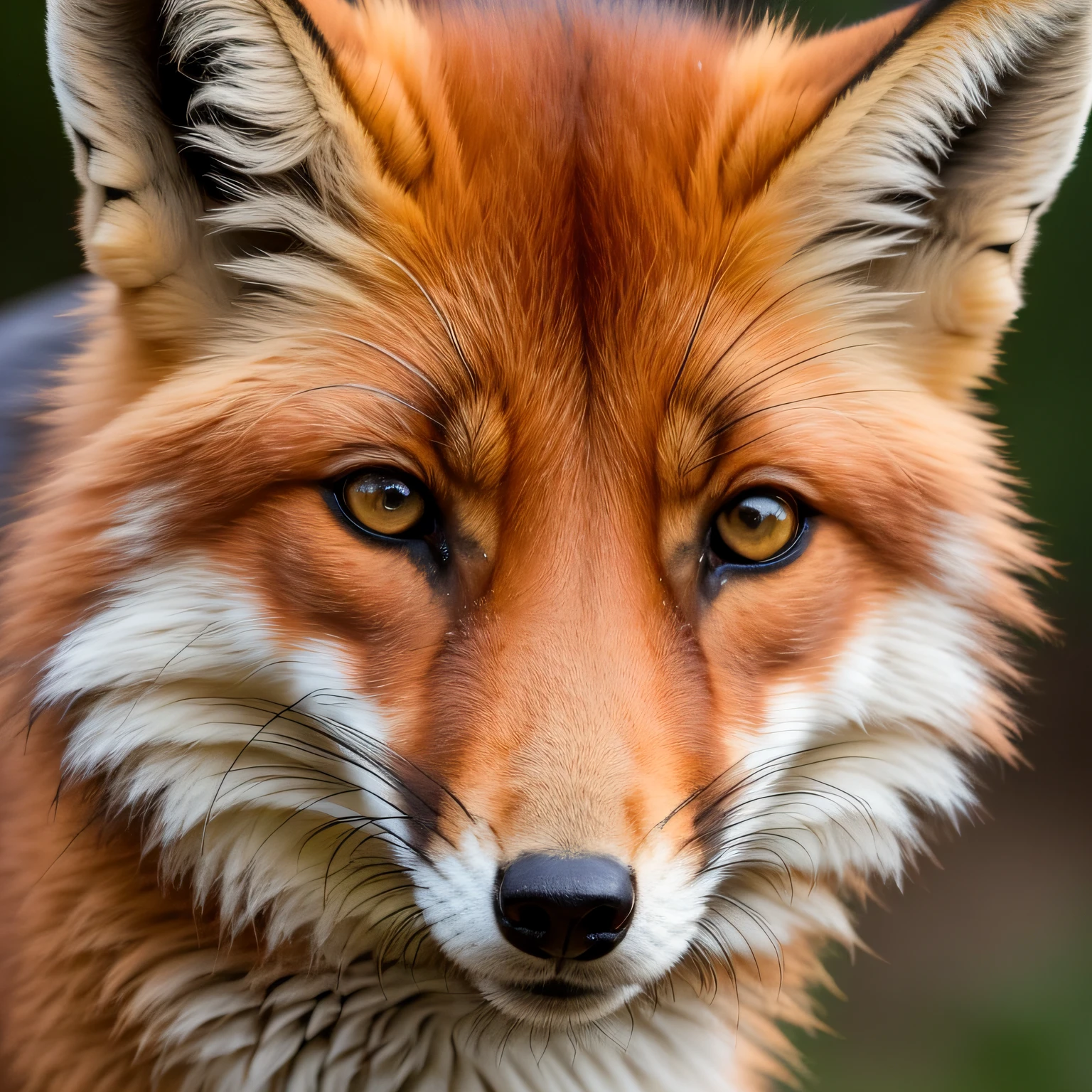 award winning extreme closeup photo of fox in forest, soft light, rim light, cinematic, masterpiece, detailed animal fur, extremely detailed, 8k, hdr, nature geographic
