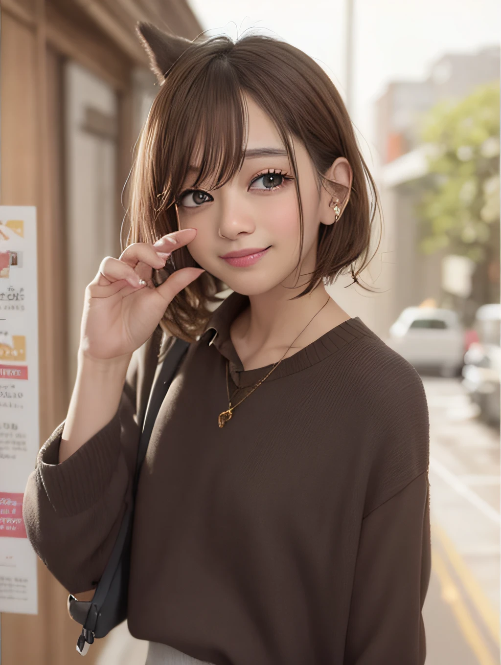frontage、Look here、
