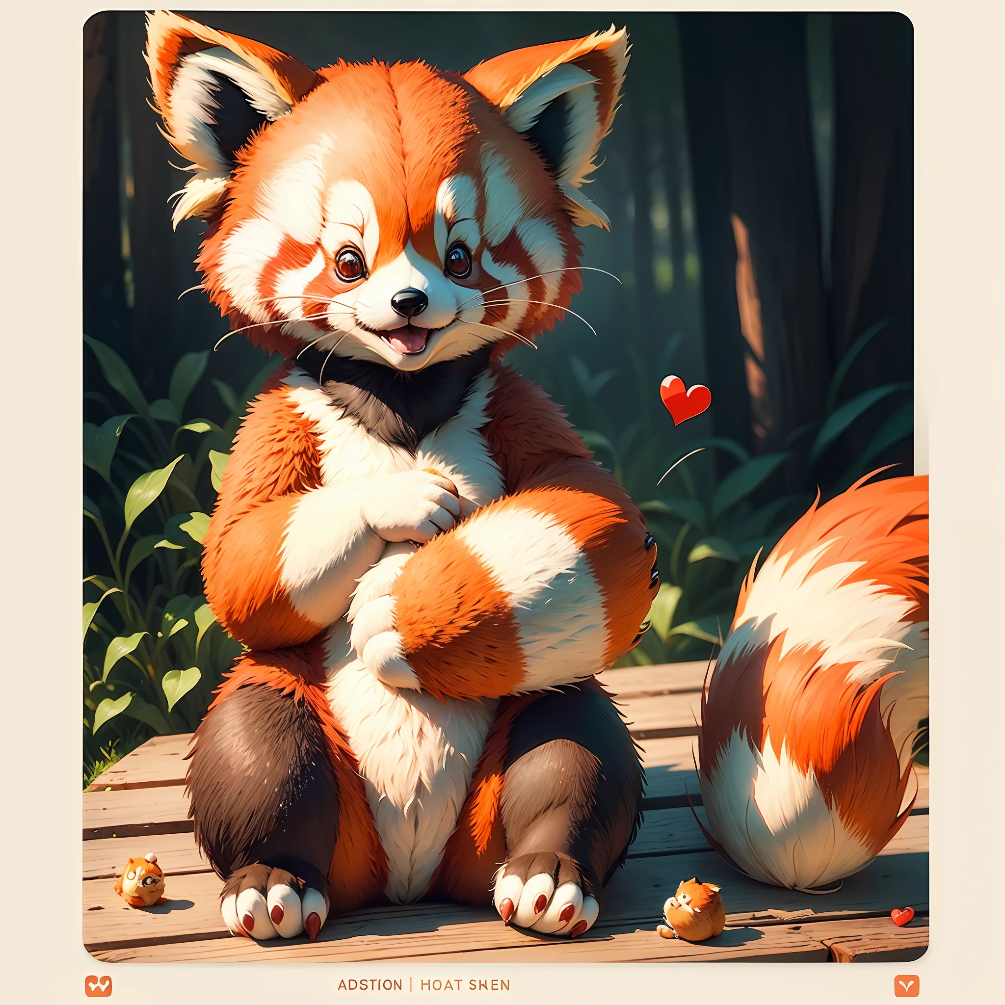 Cute cartoon red panda,Only the head is displayed,Pure card ventilation,adolable,ssmile,heal,Simple lines --auto