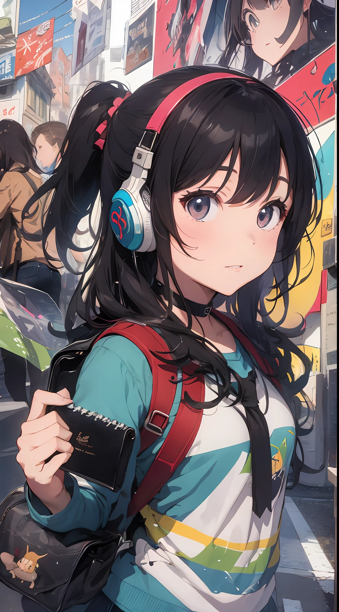 She created an amazing image of a girl who dreams of flying in the sky with her pet dragon. The images have a colorful and whimsical atmosphere, And the girl and the dragon look very happy and free. The image has、There are also details that indicate the character and hobbies of the girl, Her headphones and more, Her backpack, and her sketchbook. The image impressed the judges and readers with its originality and creativity.