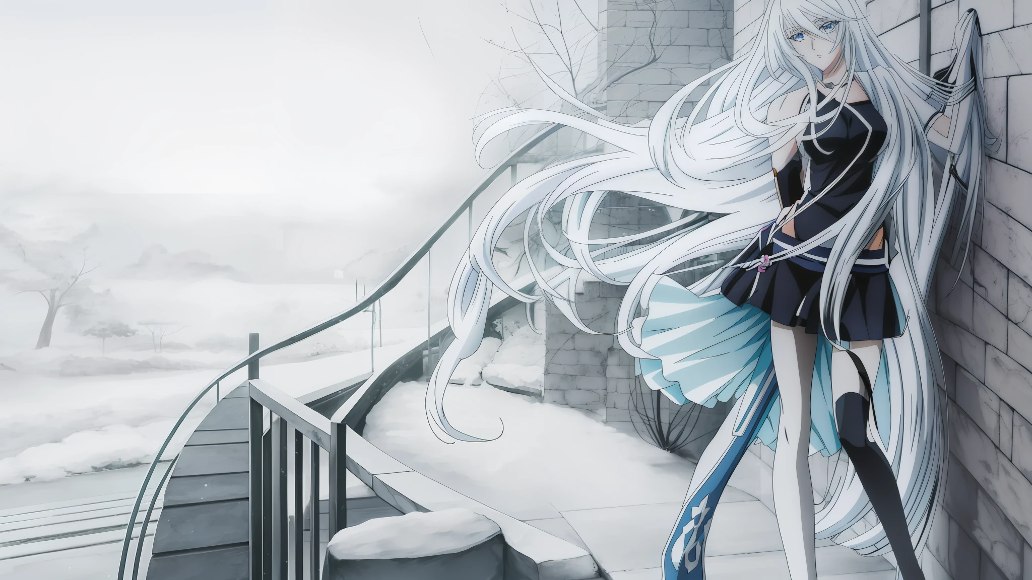Anime girl with blue eyes and purse leaning against the wall, Beautiful anime girl, hd anime wallpaper, anime digital art, anime hd wallpaper, Anime girl, black and white manga style, high definition anime art, Beautiful anime woman, advanced anime digital art, attractive anime girls, Anime manga robot!! Anime girl, style of anime4 K, anime wallpaper