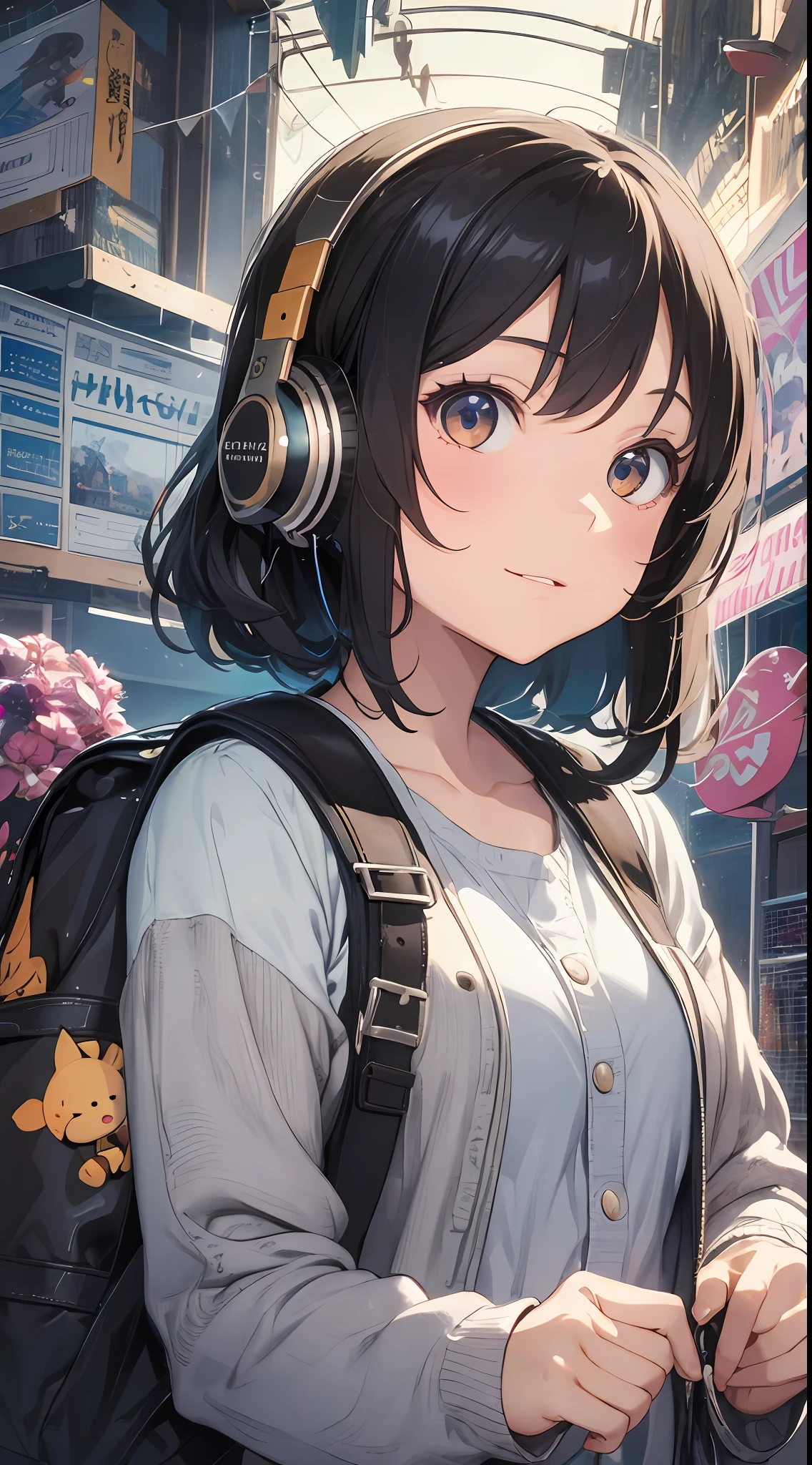 She created an amazing image of a girl who dreams of flying in the sky with her pet dragon. The images have a colorful and whimsical atmosphere, And the girl and the dragon look very happy and free. The image has、There are also details that indicate the character and hobbies of the girl, Her headphones and more, Her backpack, and her sketchbook. The image impressed the judges and readers with its originality and creativity.