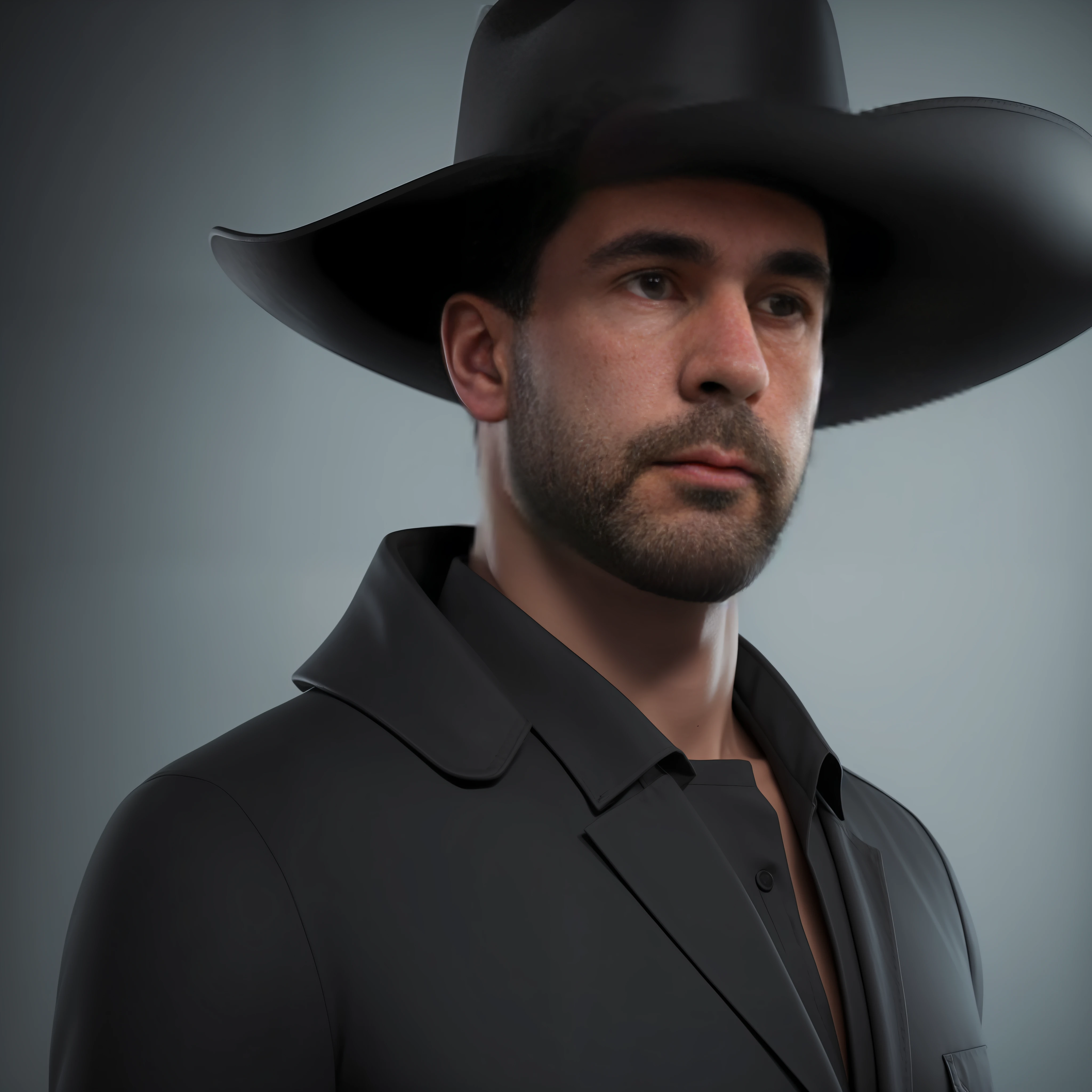 homem com roupas de cowboy, western, west, 8k portrait render, sombreador de pele realista, ocidental, Fotorrealismo 8K, Fotorrealismo 8K, [ Fotorrealismo 8K ], 8 k fotorrealismo, fine details 8k octane rendering, Fotorrealismo 8K, Personagem close up, realistic face moody lighting,