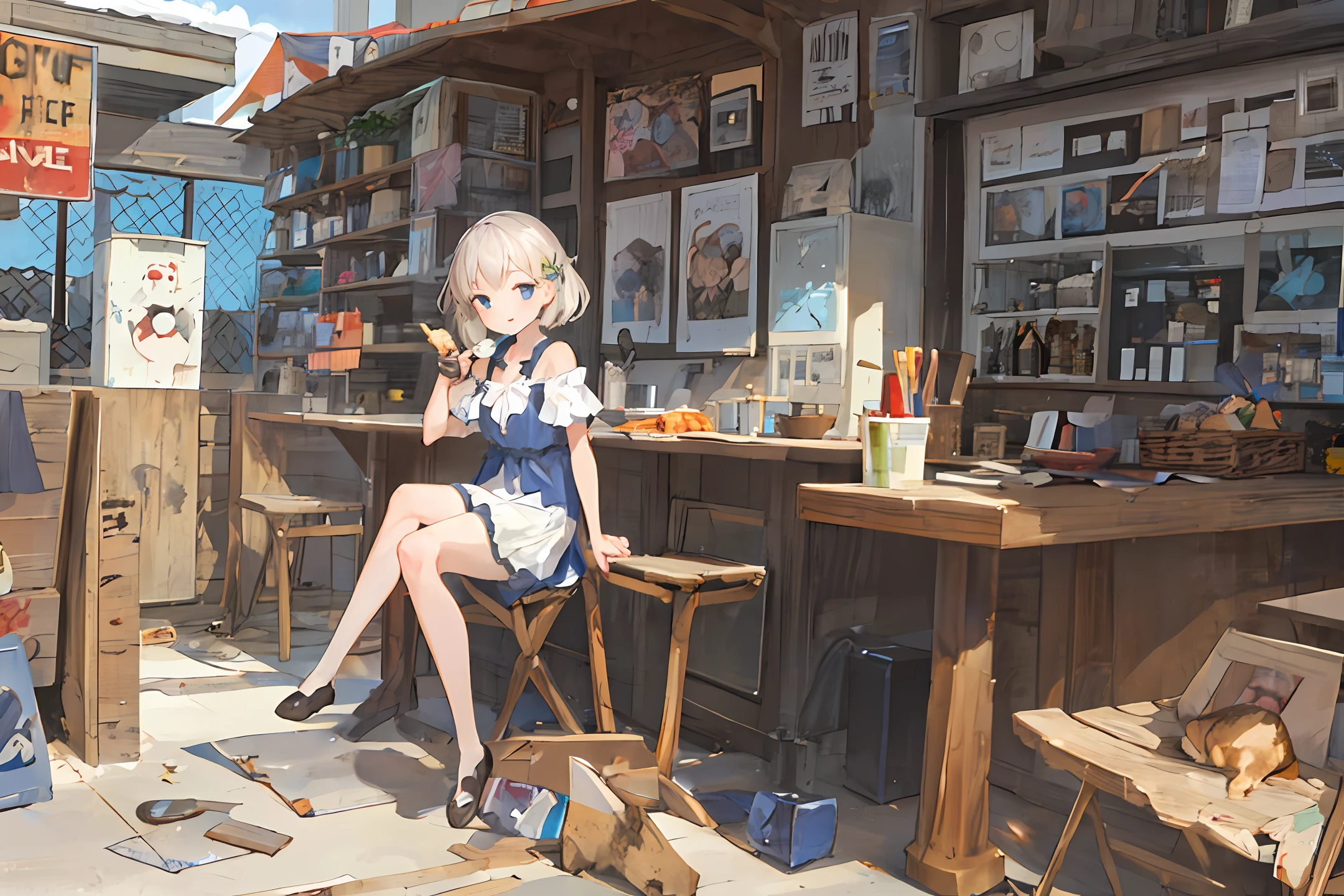 Girl eating ice cream