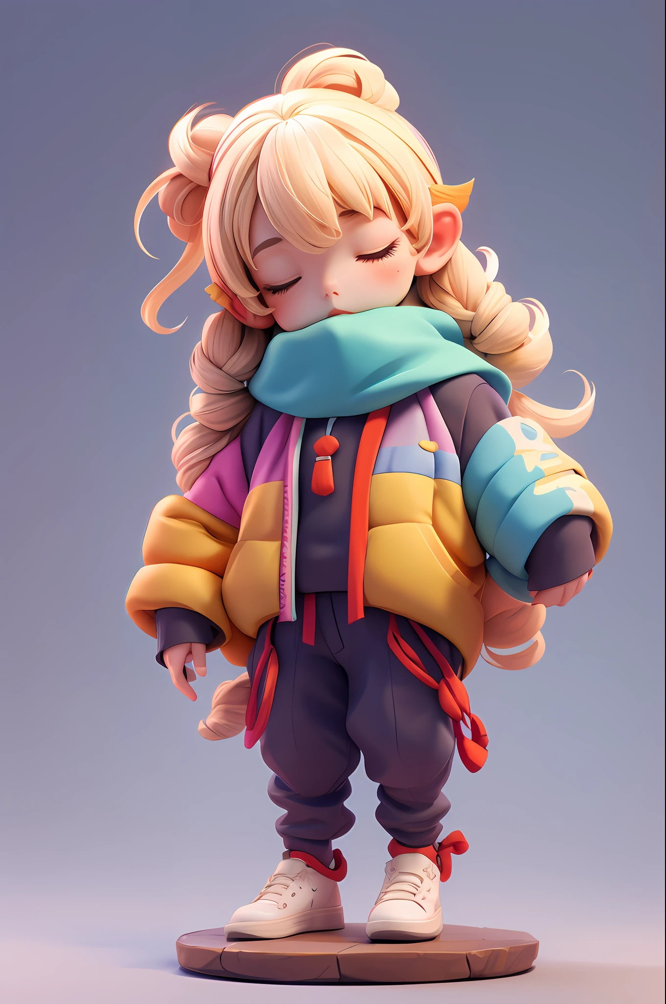 3dcharacter,(full body:1.2),simple background, masterpiece,best quality,(light cream gradient background:1.1) ,nahida, genshin impack, sleeping on the ded,