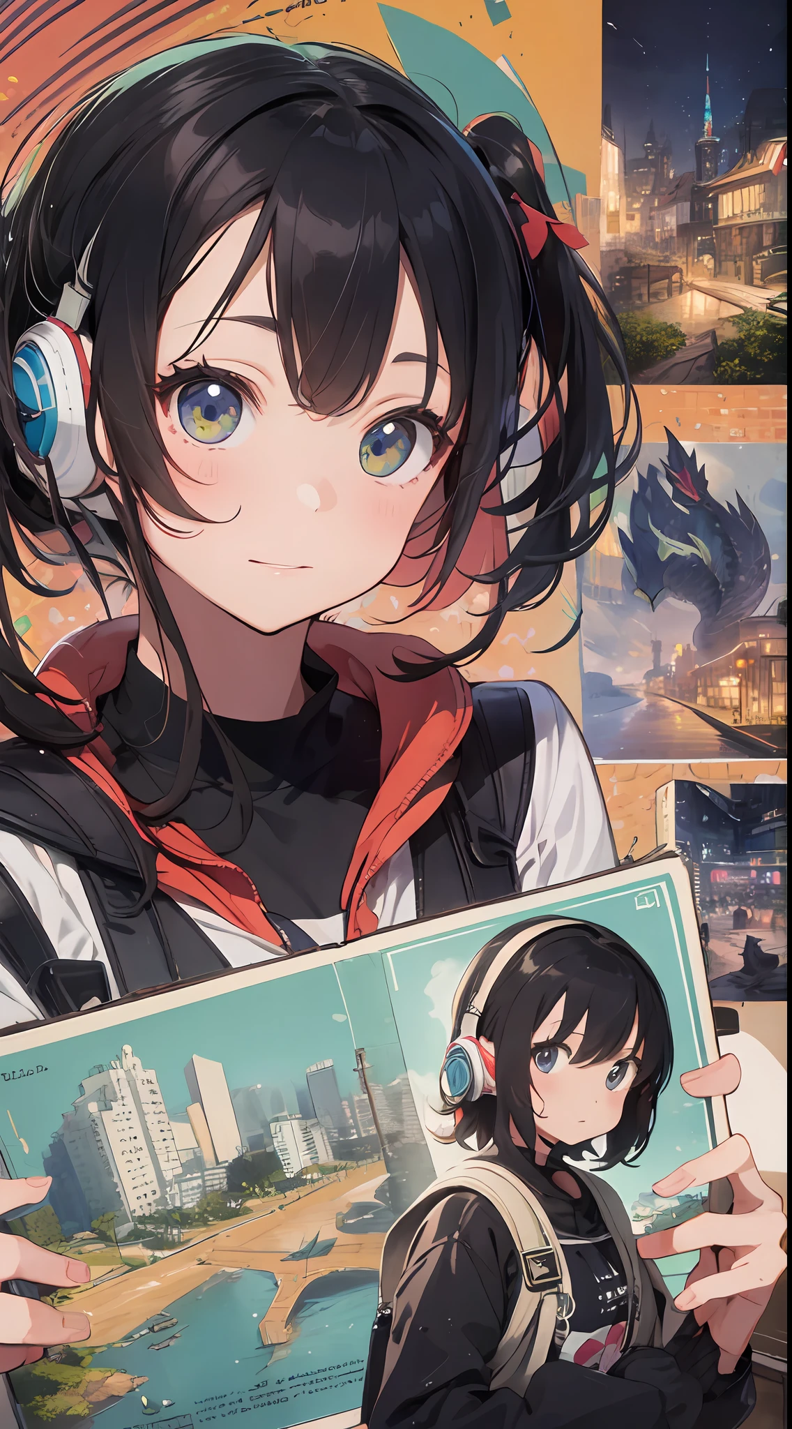 The winner was a young artist who goes by the name of “Mimi”. She created a stunning image of a girl who is dreaming of flying in the sky with her pet dragon. The image has a colorful and whimsical atmosphere, and the girl and the dragon look very happy and free. The image also has some details that show the girl’s personality and hobbies, such as her headphones, her backpack, and her sketchbook. The image impressed the judges and the readers with its originality and creativity.