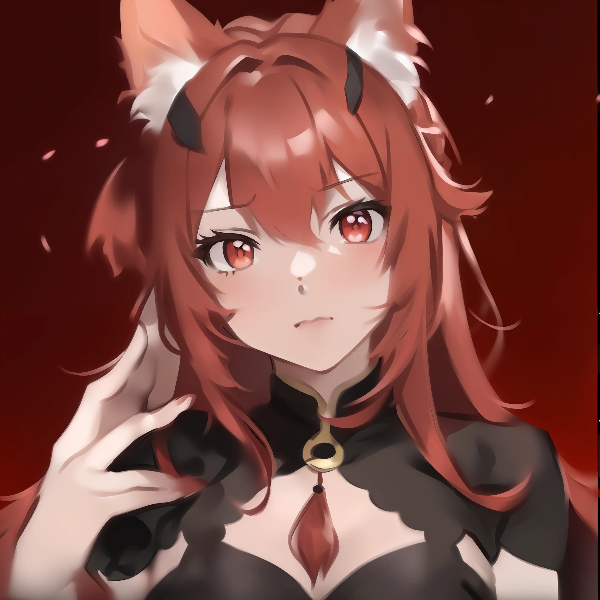 Anime girl posing for photo with red hair and cat ears, From Arknights, Ayaka Genshin impact, beautiful anime catgirl, ayaka game genshin impact, anime catgirl, Holo is a wolf girl, fox nobushi, anime girl with cat ears, cat - like scarlet eyes, cute anime catgirl, Very beautiful anime cat girl