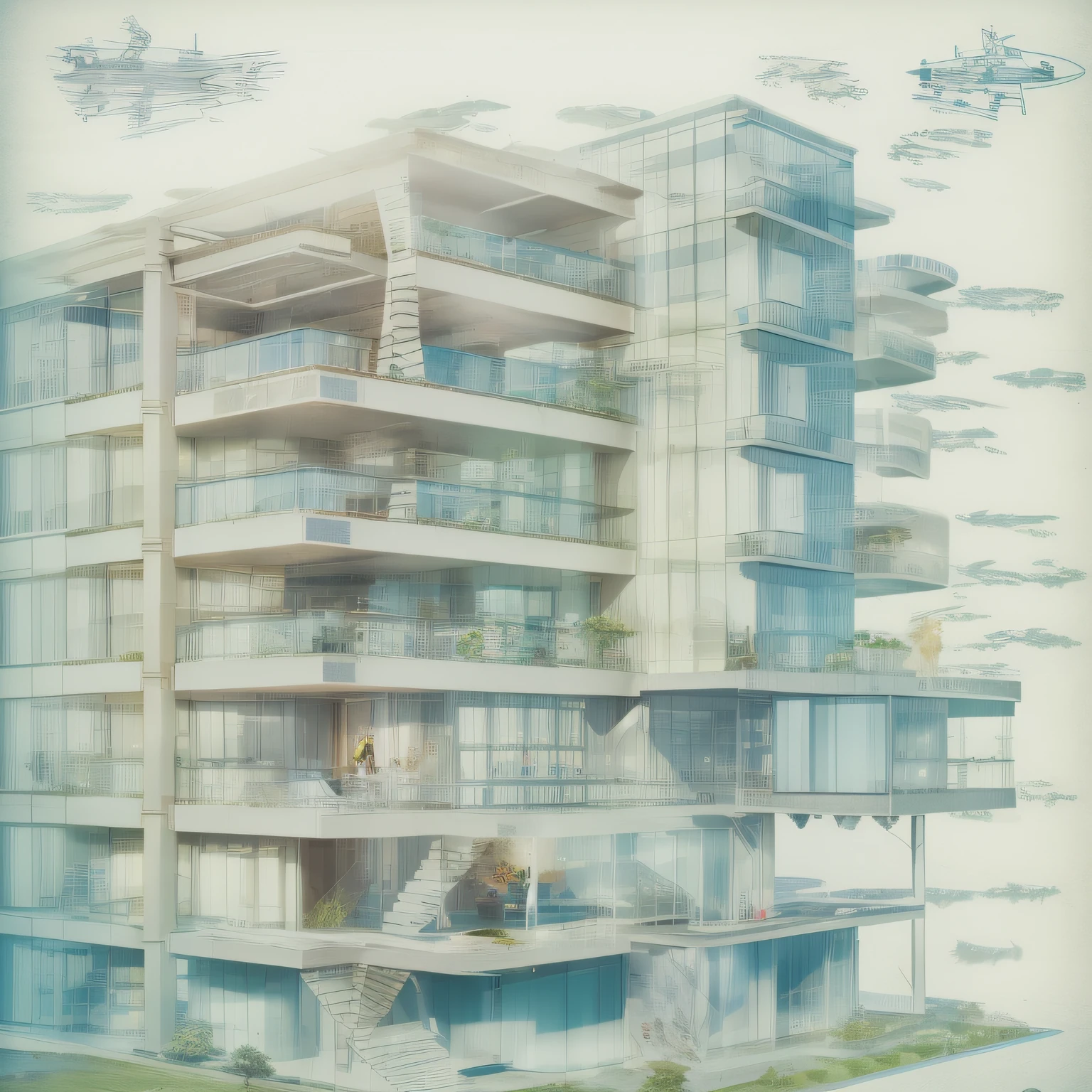 Luxury Apartments、blueprint