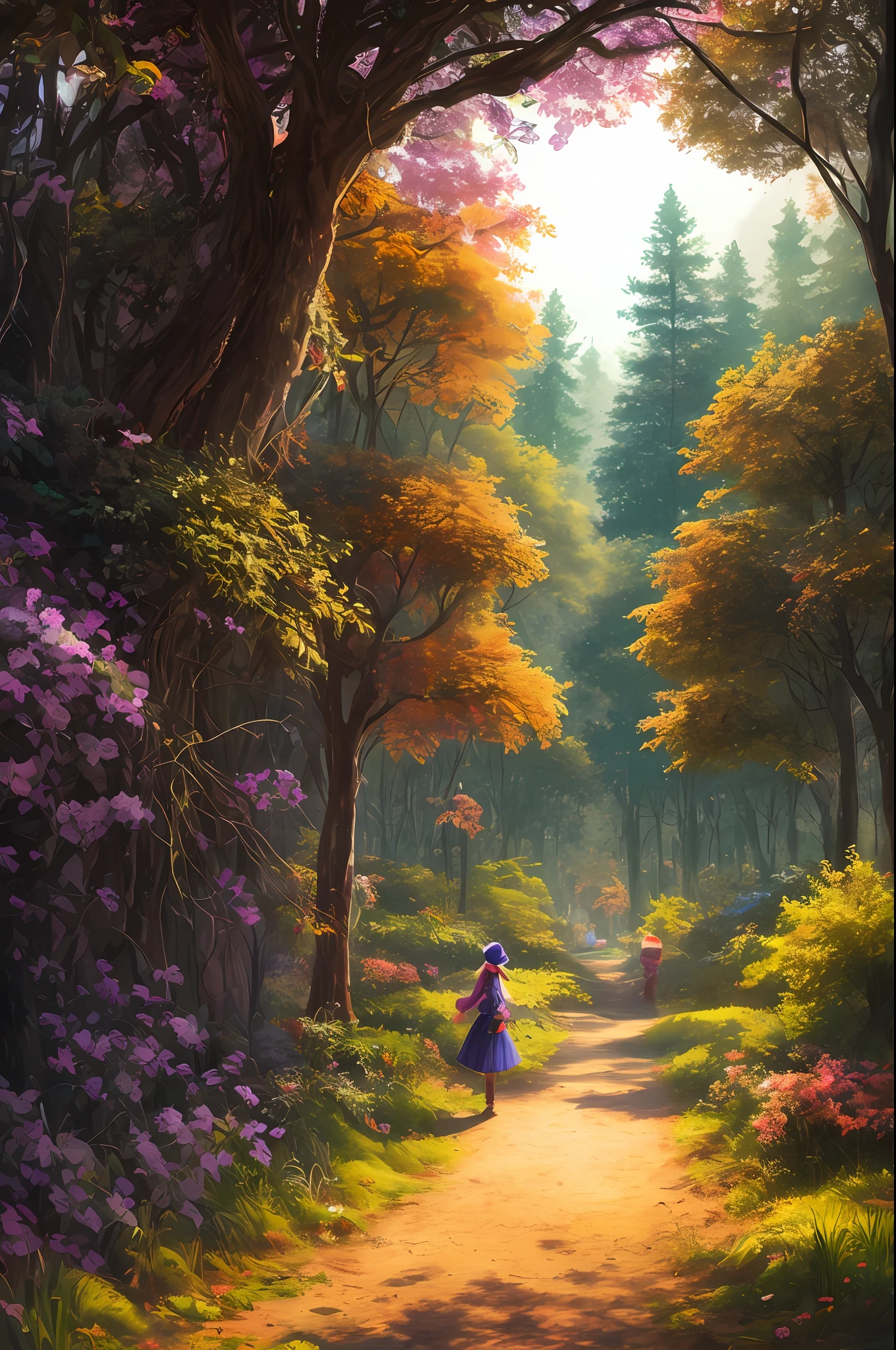 masterpiece, best quality, high quality,extremely detailed CG unity 8k wallpaper, An enchanting and dreamy scene of a fantasy forest, with towering trees, glowing mushrooms, and hidden fairy glens, creating a sense of mystique and enchantment, artstation, digital illustration, intricate, trending, pastel colors, oil paiting, award winning photography, Bokeh, Depth of Field, HDR, bloom, Chromatic Aberration ,Photorealistic,extremely detailed, trending on artstation, trending on CGsociety, Intricate, High Detail, dramatic, art by midjourney