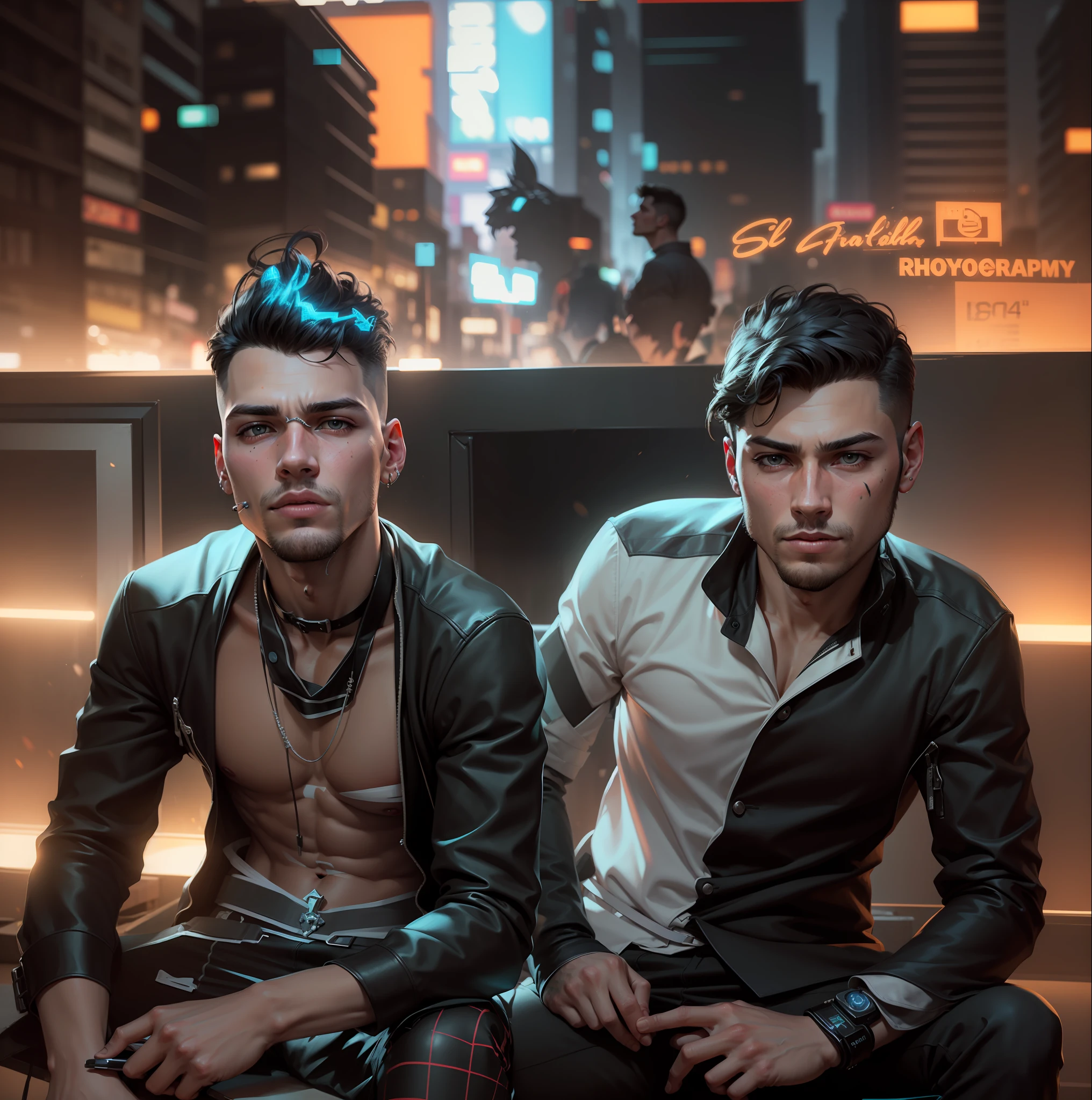Change background cyberpunk handsome boy, realistic face, 8k, ultra realistic,