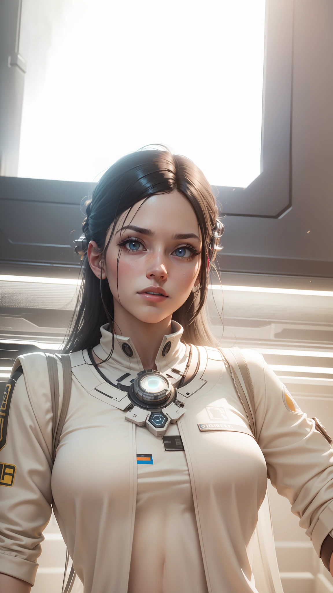 ((Best quality)), ((masterpiece)), (detailed:1.4), 3D, an image of a beautiful cyberpunk female,HDR (High Dynamic Range),Ray Tracing,NVIDIA RTX,Super-Resolution,Unreal 5,Subsurface scattering,PBR Texturing,Post-processing,Anisotropic Filtering,Depth-of-field,Maximum clarity and sharpness,Multi-layered textures,Albedo and Specular maps,Surface shading,Accurate simulation of light-material interaction,Perfect proportions,Octane Render,Two-tone lighting,Wide aperture,Low ISO,White balance,Rule of thirds,8K RAW,