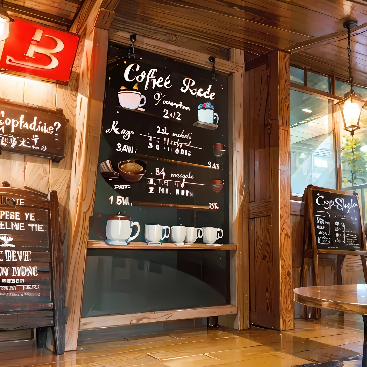 Coffee shop sign