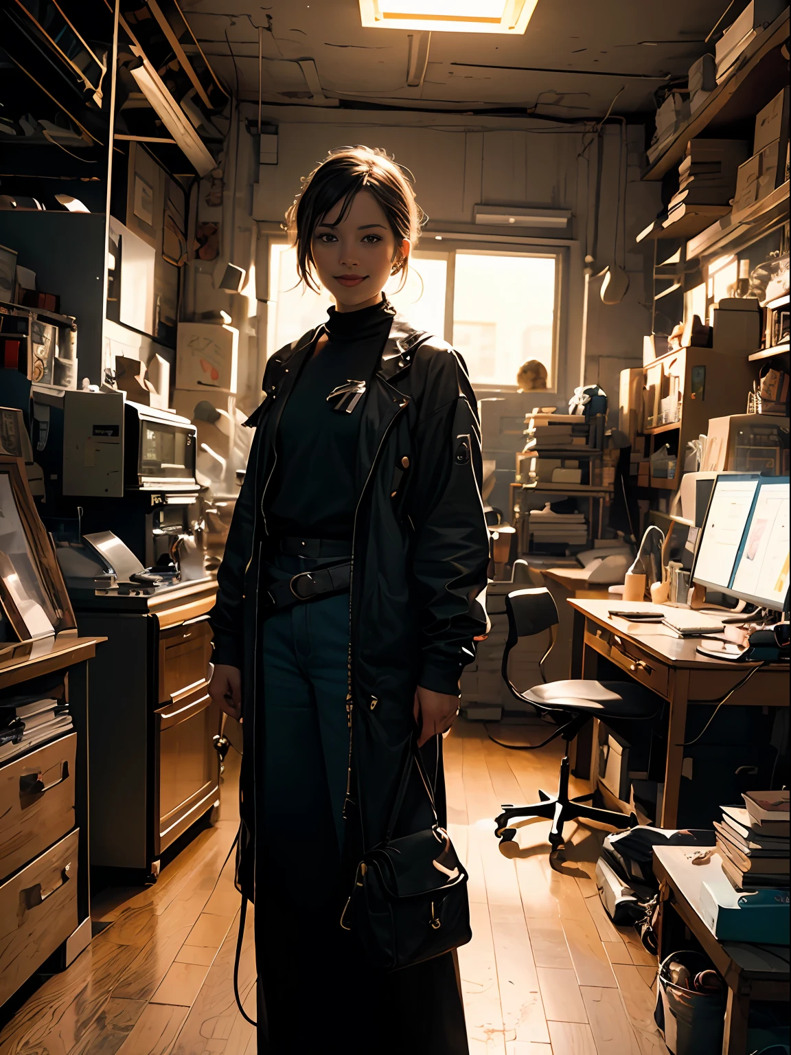 nffsw , Steve Jobs ,Character ,cute little, Third class、lovely, Deviant Art, artstation on trending, Digital Art, detaileds, Cute, Real, humanoide, Character, Petite,Cinematic Show ,Cinematic lights,Steve Jobs,Looks happy