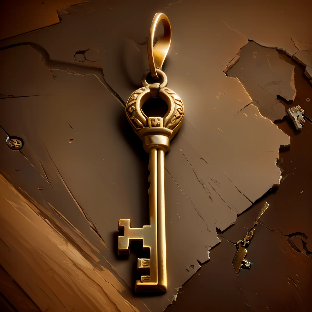A vintage key with a bit of an ancient character
