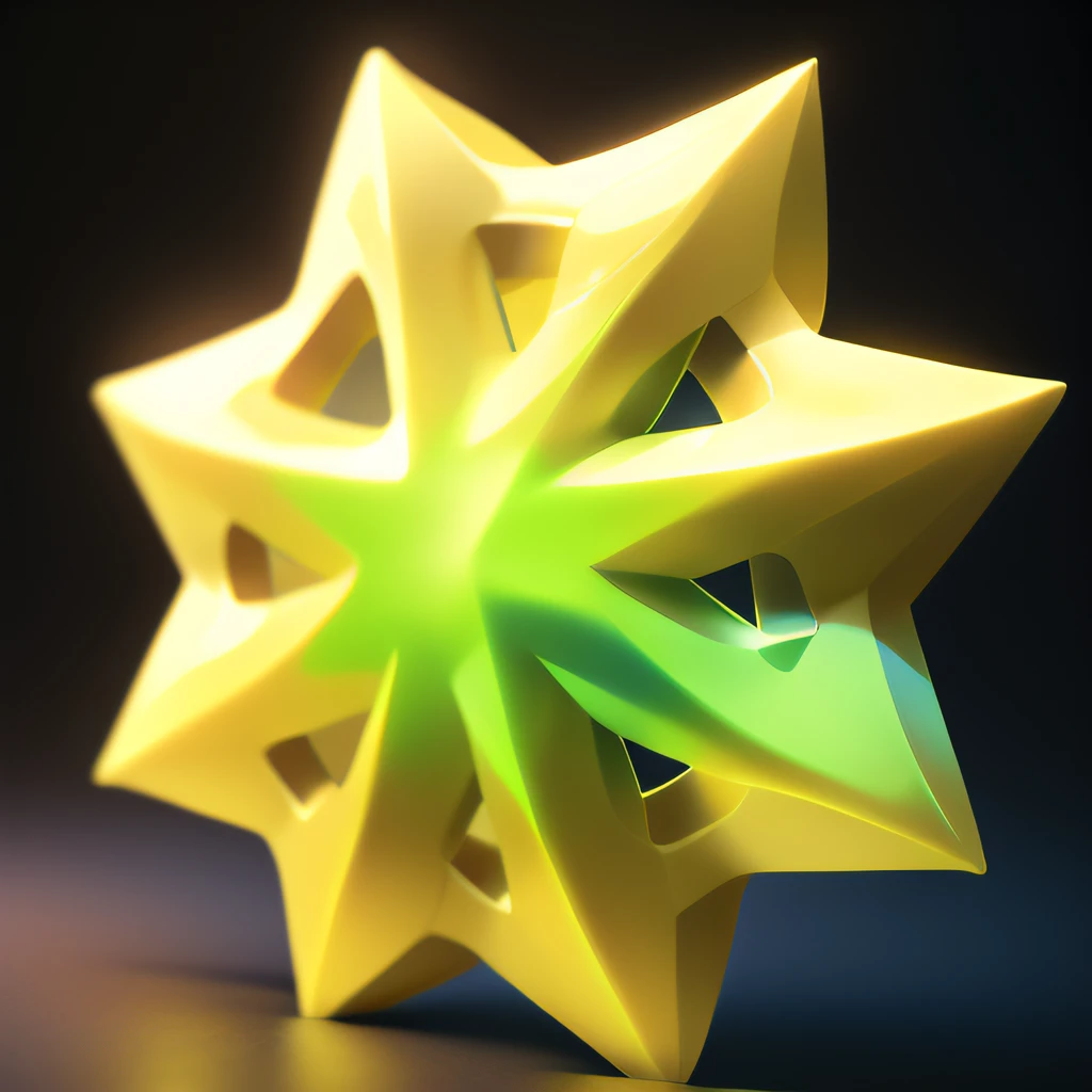 Yellow five-pointed star，gameicon，tmasterpiece，best qualtiy，hyper-detailing，tmasterpiece，HD volumetric light，No Man，reification，fanciful