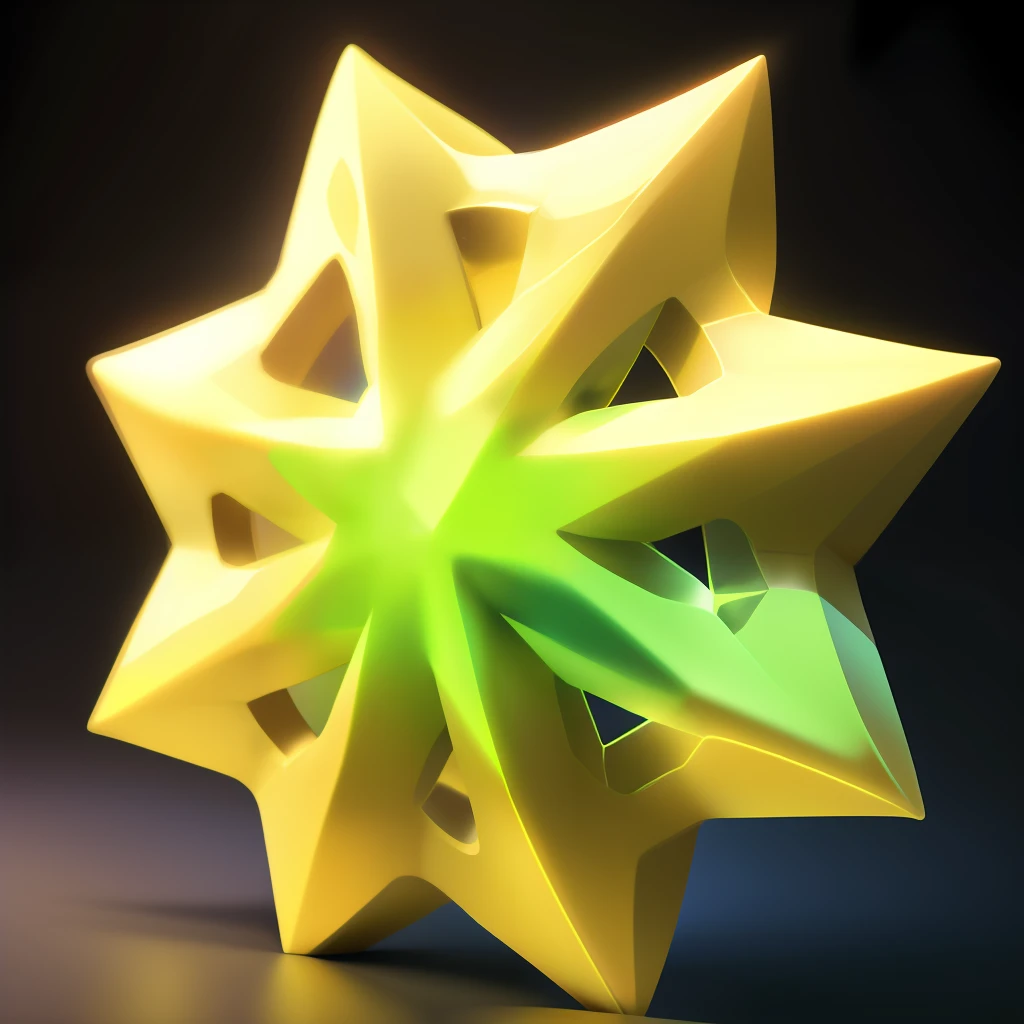 Yellow five-pointed star，gameicon，tmasterpiece，best qualtiy，hyper-detailing，tmasterpiece，HD volumetric light，No Man，reification，fanciful