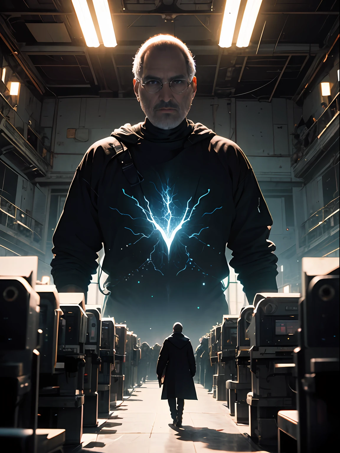 nffsw ,  Steve Jobs , Deviant Art, artstation on trending, Digital Art, detaileds, humanoide, Cinematic Show ,Cinematic lights, Steve Jobs,