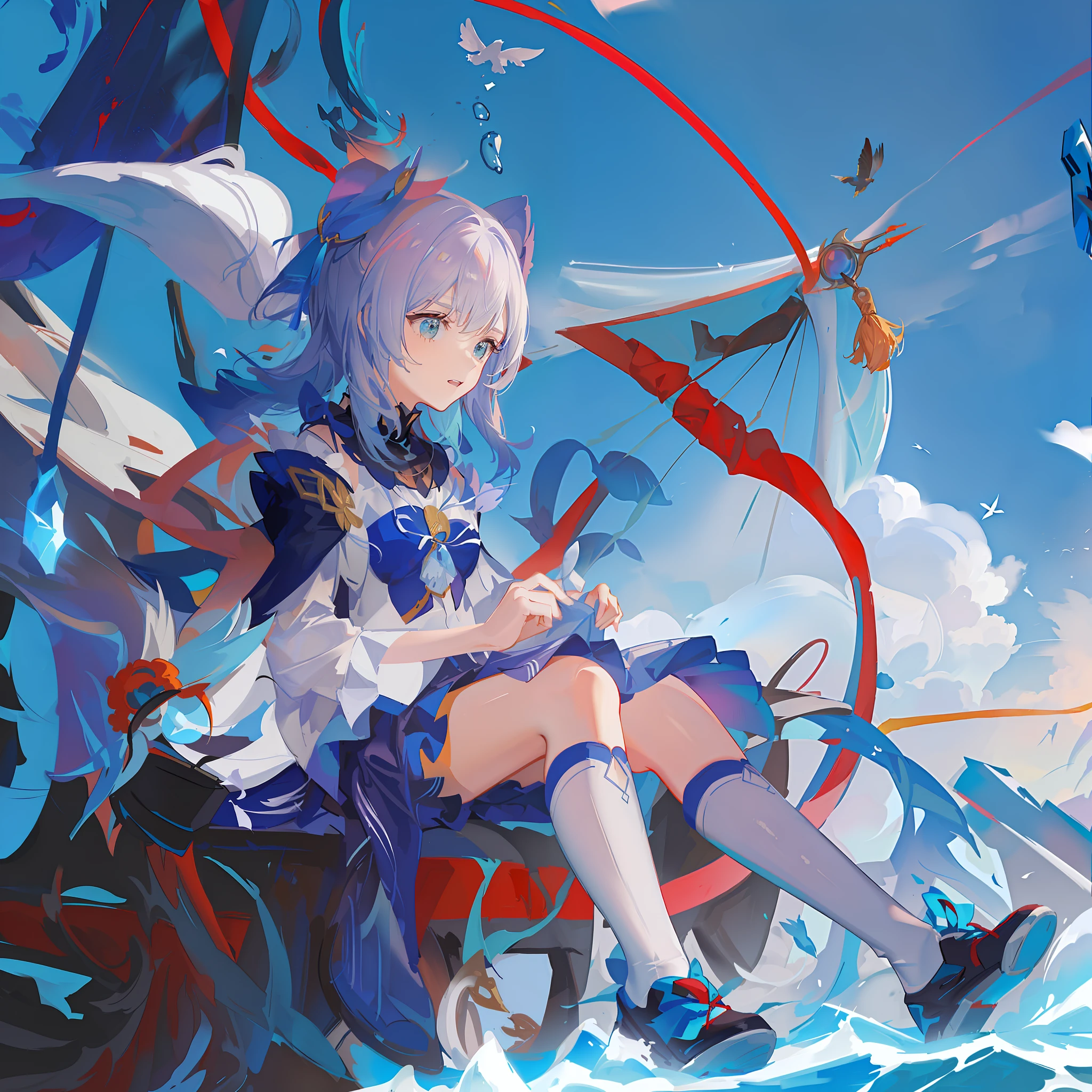 White cloth for sails