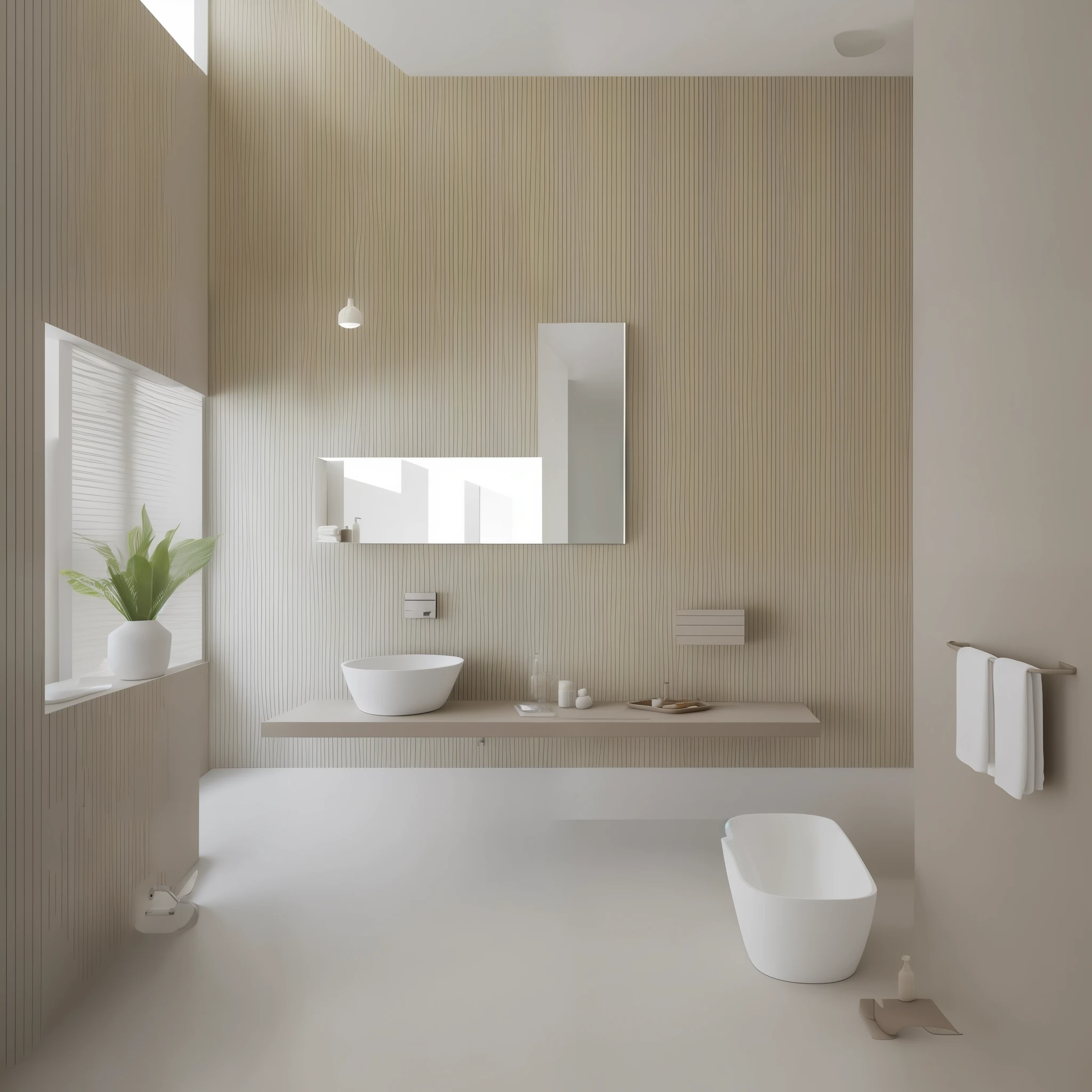 Designing a high-luxury minimalist bathroom is a combination of sophisticated simplicity and high-quality materials. Here are some ideas to create a luxurious environment with a minimalist touch:
1. **Cores neutras e nobres**: Opte por cores neutras e elegantes, como branco, marfim, Cinza claro, bege ou tons de pedra. O minimalismo enfatiza a paz e a serenidade, while neutral colors give a touch of sophistication.
2. **High standard coatings**: Escolha revestimentos de alta qualidade, as marmore, pedra natural, Luxury porcelain tiles or coatings in subtle patterns. Smooth and polished surfaces reflect the elegance of minimalism.
3. **Elegant lighting**: Invest in elegantly designed light fixtures and soft lights to create a warm and relaxing atmosphere. Built-in light fixtures and LEDs can improve bathroom details.
4. **Modern furniture and accessories**: Opt for minimalist furniture and high-quality accessories. Pias, torneiras, Mirrors and towel racks with elegant and modern designs give a luxurious touch to the space.
5. **Banheira e chuveiro de luxo**: If space allows, A high-quality freestanding bathtub is an excellent addition to the luxurious bathroom. Para o chuveiro, Consider installing a spacious, cabine de vidro moderna.
6. **Armazenamento discreto**: Integre o armazenamento ao design, opting for built-in cabinets or wall cabinets with no visible handles to keep the look clean and unobstructed.
7. **elementos naturais**: Inclua elementos naturais, como plantas ou uma parede verde, to bring an organic touch to the luxurious and minimalist environment.
8. **Toques de luxo**: Detalhes luxuosos, como torneiras douradas, High quality bathroom accessories and soft towels, can raise the level of sophistication of the bathroom.
9. **Relaxation space**: If there is enough space, Consider creating a relaxation area with a small bench or comfortable armchair, onde os moradores possam relaxar.