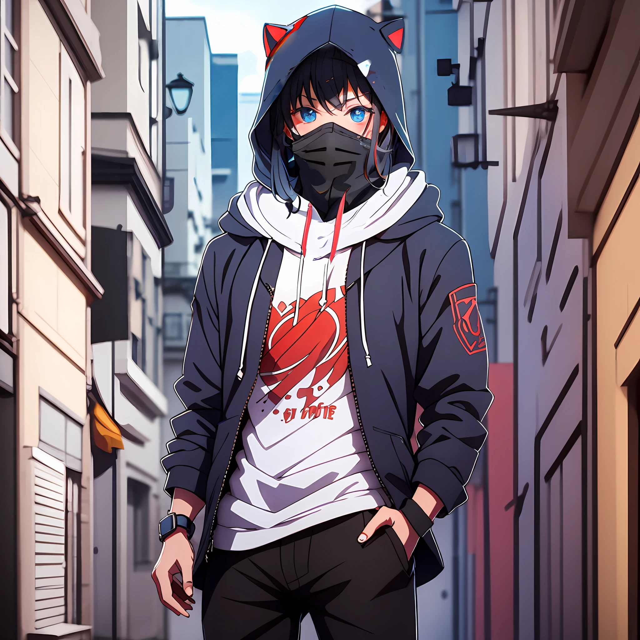 Hooded anime character hotsell