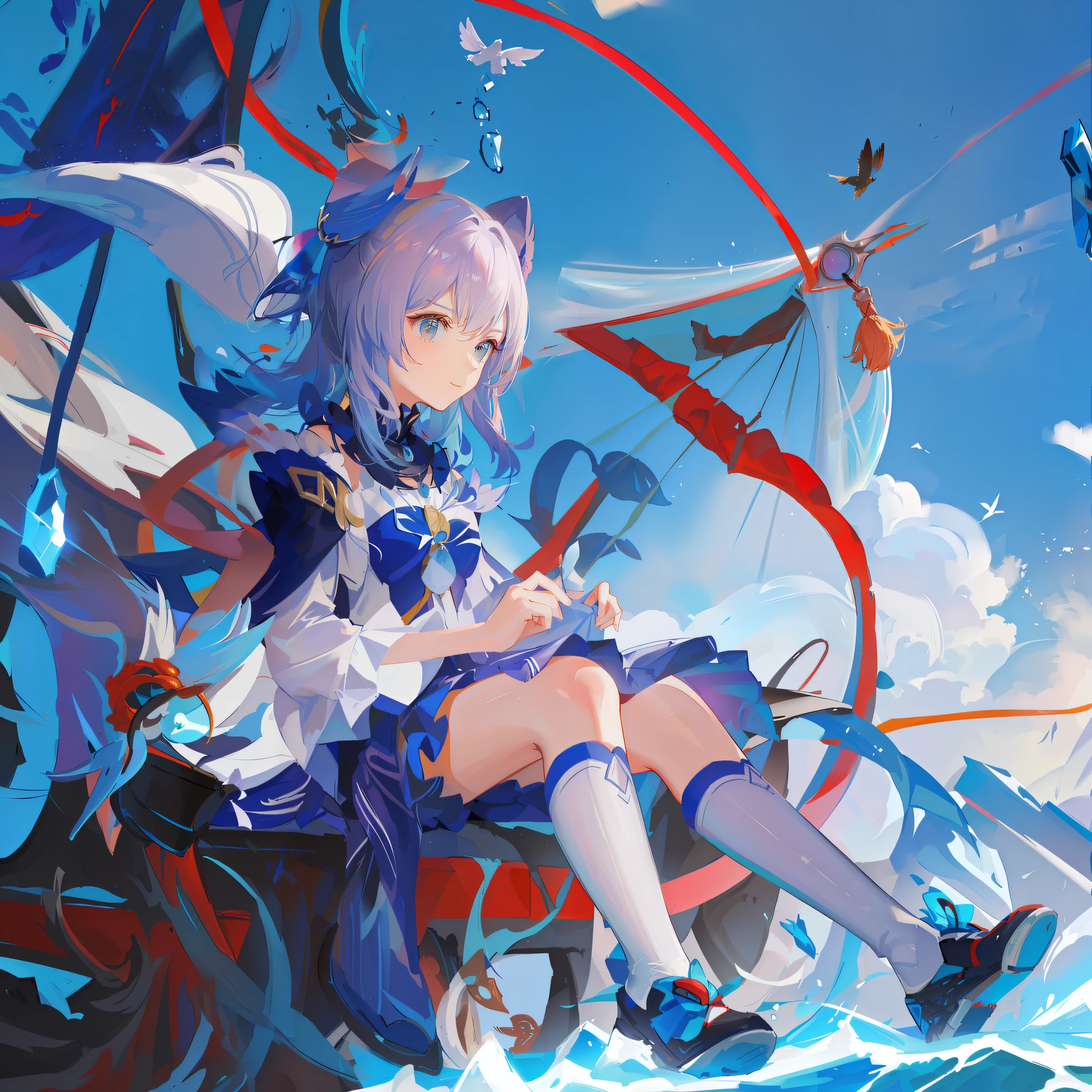 White cloth for sails