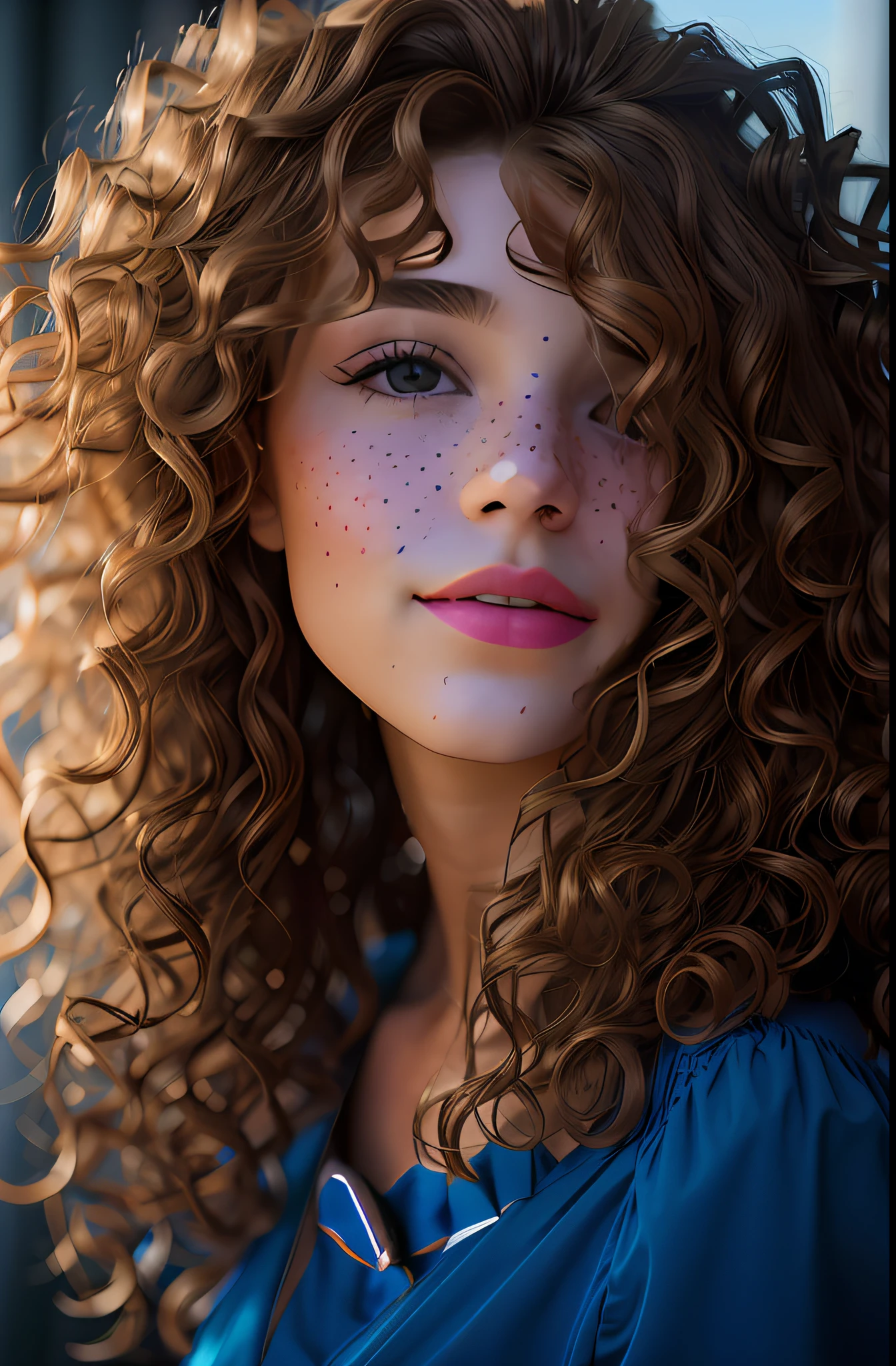 A little freckle cute playful