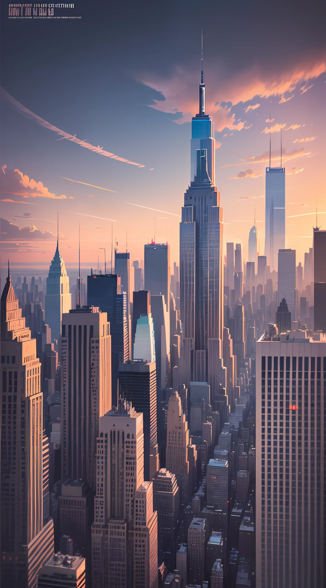 une tres belle vue de new york futuriste au petit matin ambiance jazz hip hop lofi poster haute qualite, plus large la vue, plus hip hop style