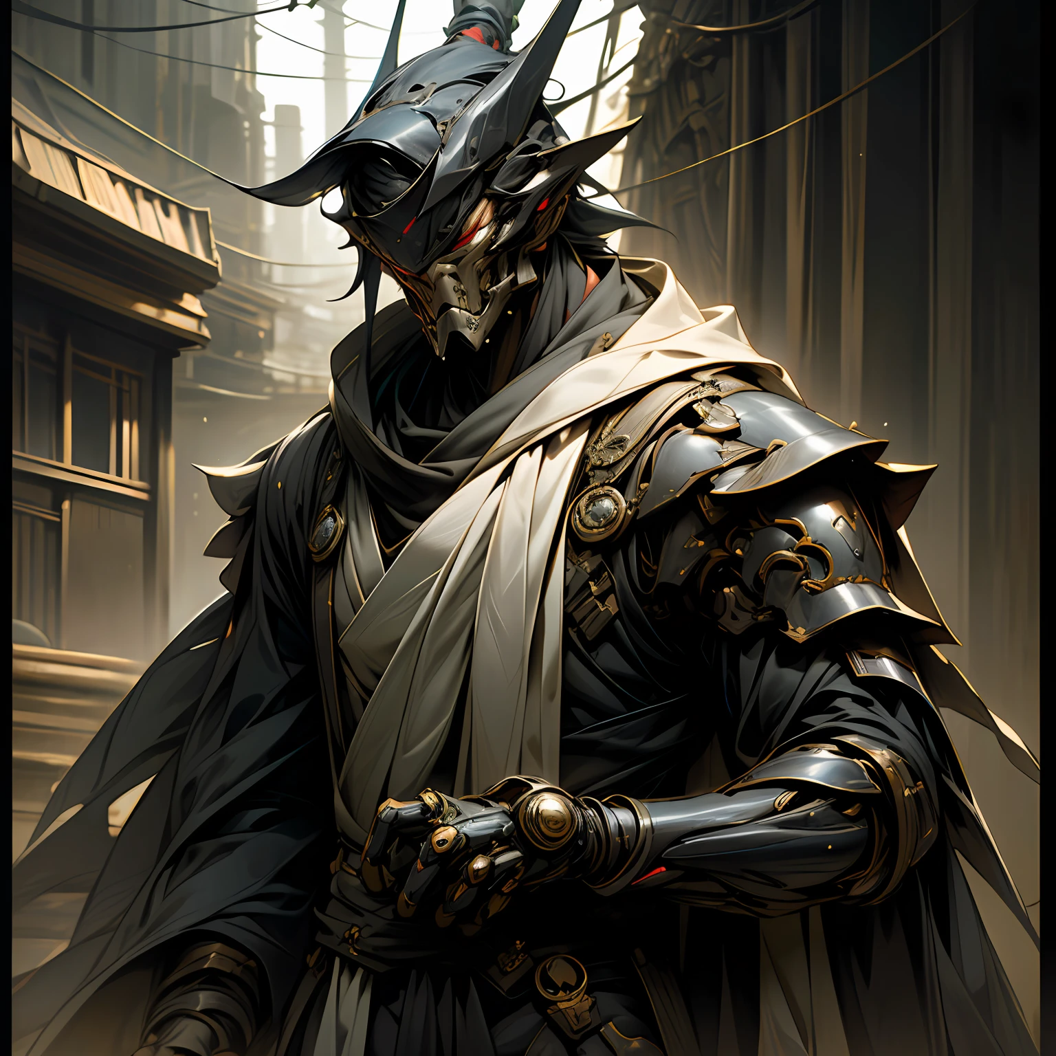 Dark_fantasy,Cyberpunk,(Chainsaw,chainsawman,Red:1.1),1人,Mechanical Wonder,Robotic presence,cybernetic guardians,wearing a worn-out mech suit，（masked），（（Overlay control）），iintricate，（Steel metal[Reflective]），ellegance，Clear focus，Photo by Greg Rutkowski，gentlesoftlighting，vivd colour，tmasterpiece，（（the street）），cow boy shot，dynamicposes，