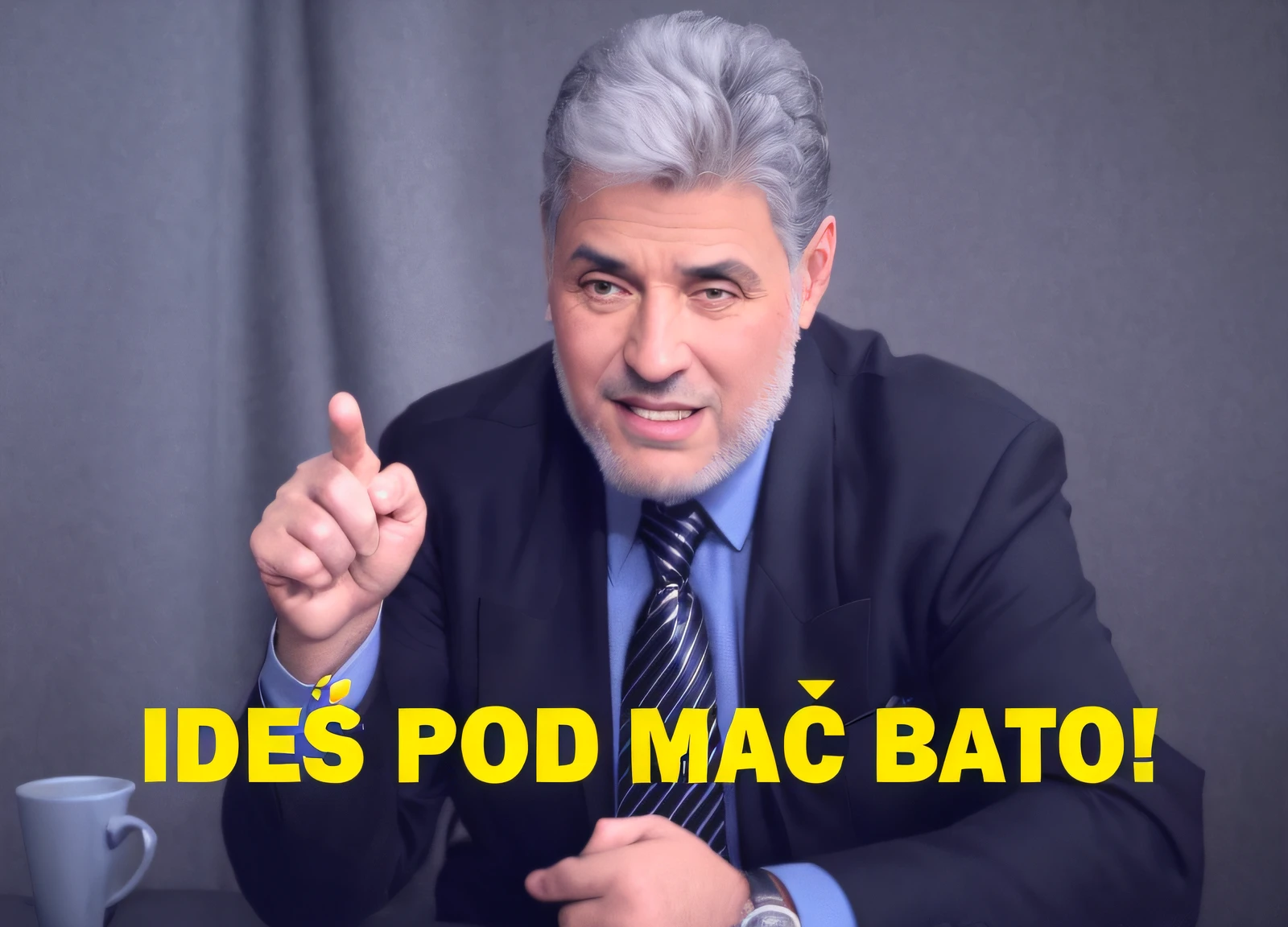 arafed image of a man in a suit pointing at something, basil gogos, mack sztaba, youtube thumbnail, max bedulenko, cristi balanescu, pod, victo nga, by László Talkative, riabovitchev, emad mostaque