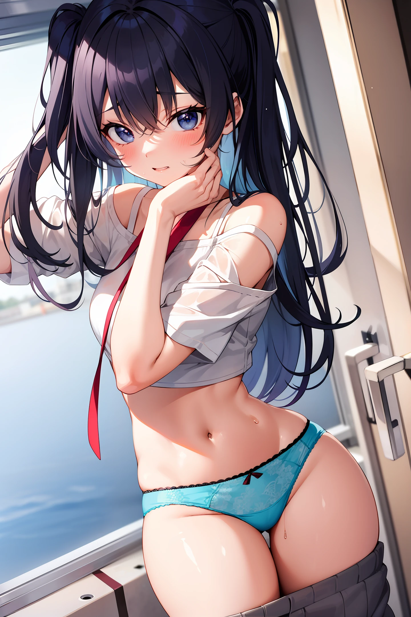 Anime shoujo panties wet