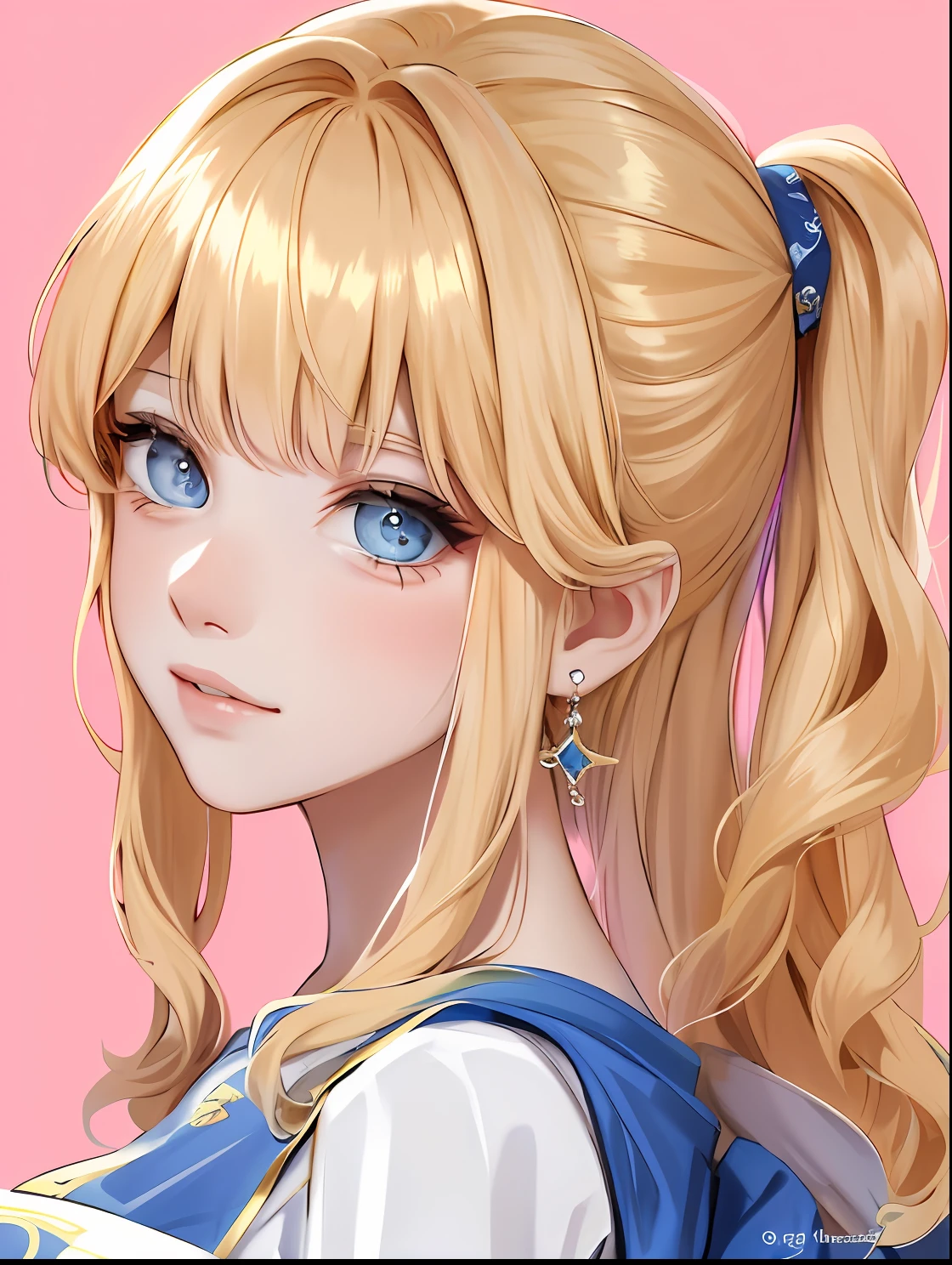 Kizi,golden hair,blue color eyes