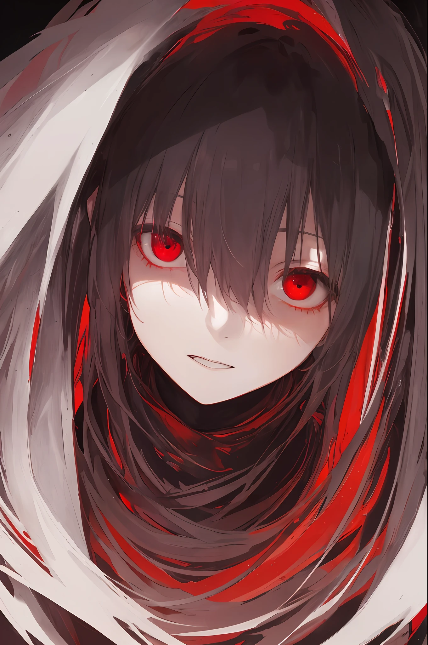 masterpiece, best quality, high quality,(a dark shapeless creature with a dark red glow and red eyes and surrounded by darkness:1.2), (darkness:1.2), abstraction, abyssopelagic, award winning photography, Depth of Field, HDR, extremely detailed, trending on artstation, trending on CGsociety, Intricate, High Detail,