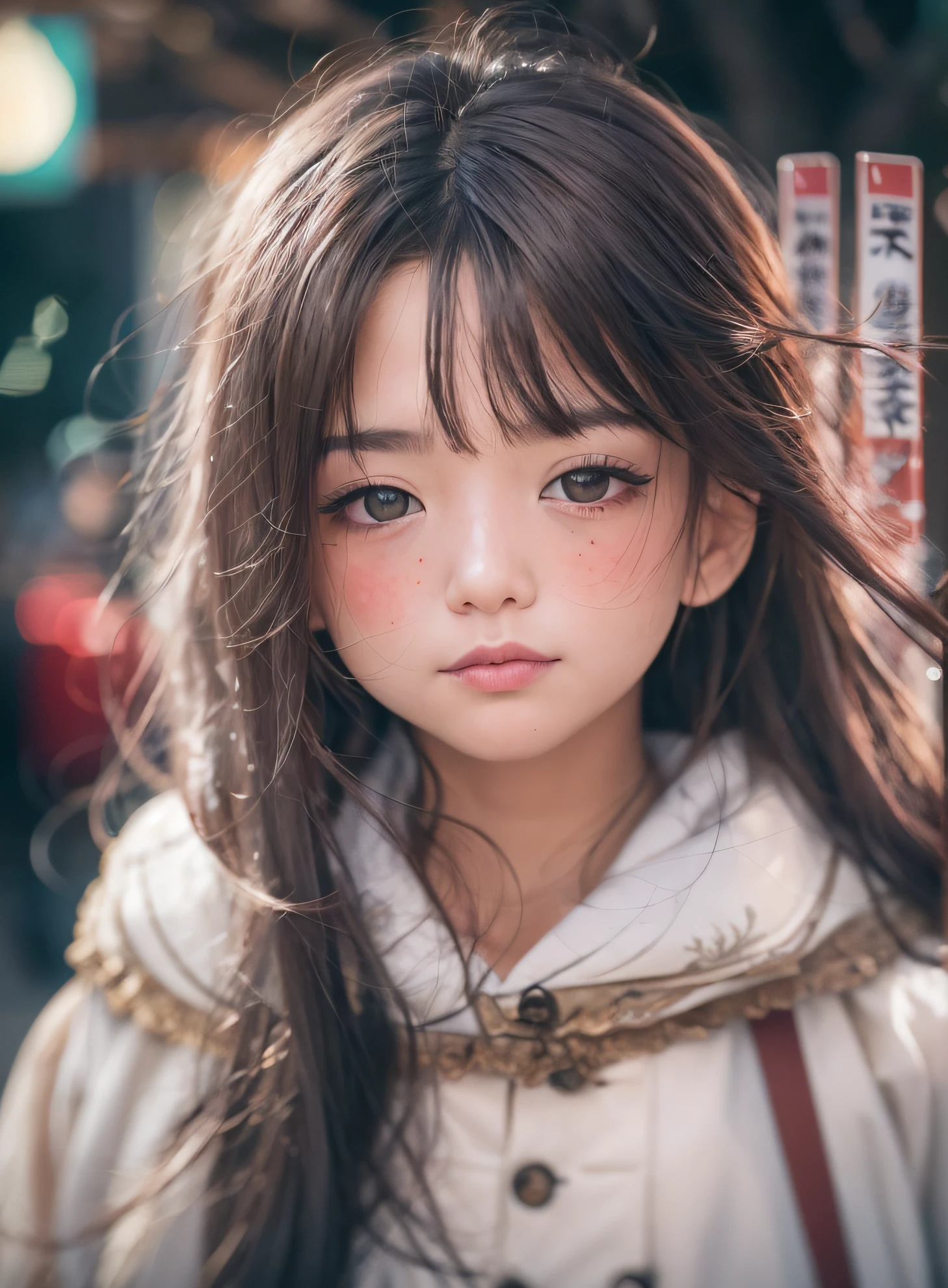 Female, 22 years old, 17mm ultra wide angle、Portrait of a freckle teacher、Life on the streets of a modern city:white shirt、Slate atmosphere、brightly lit room、35 mm film、movie、faded colors、Dark shots、Soft colors、Grainy film、lut、insane detail、intricate-detail、ultra-detailliert、a closeup、Masterpiece of twilight, top-quality, ultra-detailliert, illustratio, omatsuri, food stand, 1girl in, beautidful eyes, looking at the viewers, from the rear, cowboy shot, Looks Back, bath robe, The tree, plein air, Wagas, Walking, Large crowds, natta, lanthanum, matsuri, foods, paved, crosswalk, paper lanterns, streetlights, brown haired, nigh sky,soft portrait shot 8 k, Portrait of Japan,Cute Portrait, portrait cute-fine-face, Color photo portrait 4k, soft portrait,under a cherry blossom tree、eye glass