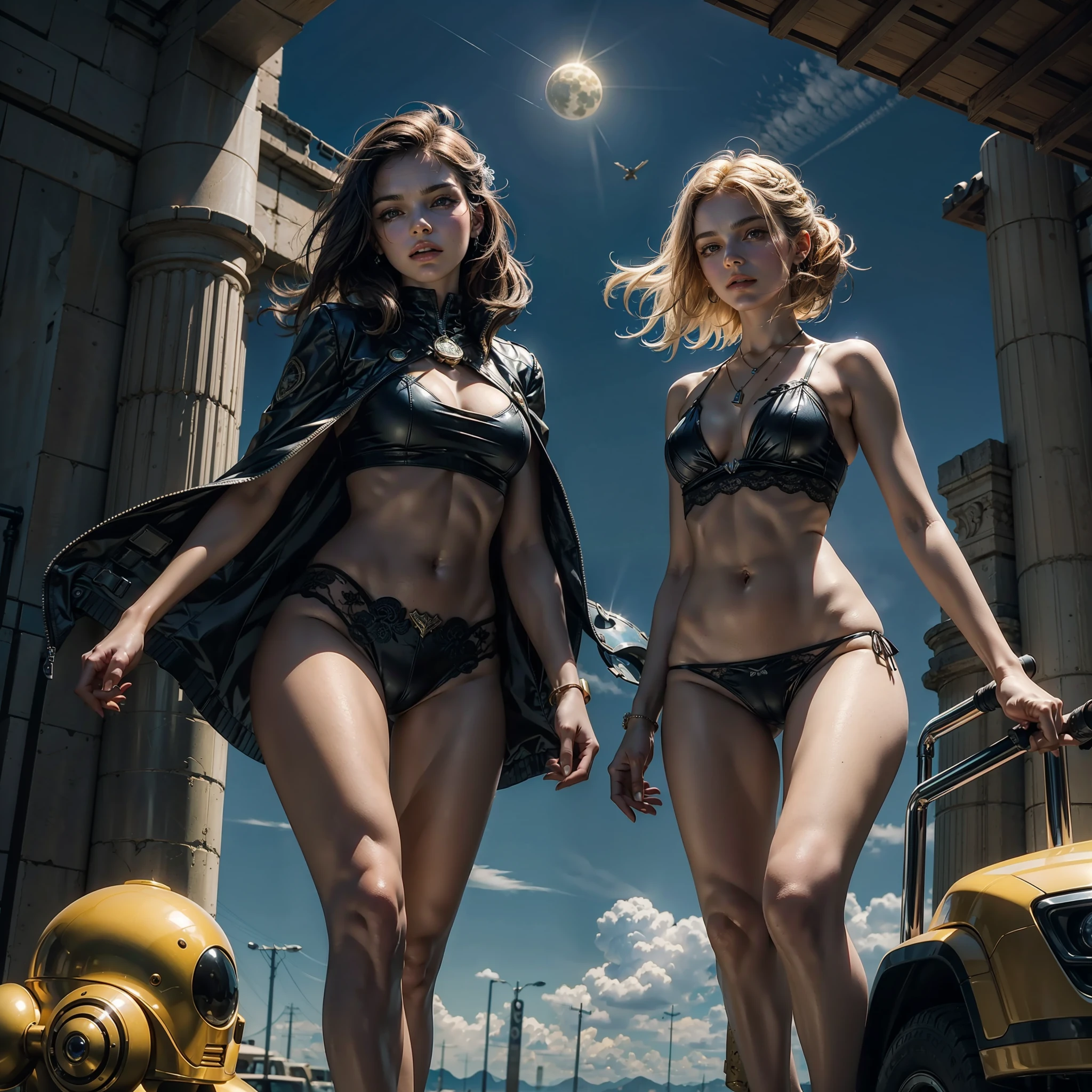 moon dark night:2 outdoor:2 luminescence Fire-follet:2 dazzling Xwing "Star-Wars" BattleShip Futuriste Scene "Heavy Metal" Diplomatic Queen 6PO conceptual glamour pure female 34years key athletic slow walking Cosplay "Princesse Laia" "Daisy Ridley" "Nathalie Portman" Baroque symmetrical fullbody athletic Goddess face cheekbones effects rougeoiment embarrassed:1.5 saturated:1.5 hairstyles ecstatic lazuli goute entre beaux:1.5 yeux:1.5 dark brown pupils black irises turquoise sapphires mouth open teeth obvious smiles fringes:1.5 clavicles jacket floating jacket fixed shoulders:Open cape levitating jaket opals white shirt papillotes leathers bikini various breasts pointed:1.37 satin skirt:1.5 soies assorties lace corsait gothic zip tin navy thick amples spinelles nombril:1.5 Size chastity belt:1.5 silver adorned padlock Gold scarlet pubis-hairy obvious indigo garter underwear snap thighs legs boots gothic decorated onyx ruby invokes:1.37 delicate Toys CGSCOSITY robots sunLight ultra:1.5 pro-photorealistic:1.5 optimal:1.5 qualities:1.5 accurate:1.5 details:1.5 max:1.5 resolution:1.5 colors-coded:1.5 perfection:1.5 improved:1.5 graduated:1.5 Octane_rendered:1.5 UHD XT3 16K DSLR HDR UnrealEngine5 volumetric:1.5 Shadows 3dcg Analog ultra_Sharpness:1.5 Android Mecha Robot (EOS R6 135mm 1/1250s f/2.8 ISO400) C3PO fullbodye "Darth Vador" Mechanized adaptable gadjet Carbonites rune mannequins "Bruce Weber" girls tattoo fully dressed armor chrome Mandalorian heavy metallic flat bands fathoms brass richly decorated:1.37 embroidered glyphs ornate lava weapon plasma Tourmaline silver engravings lava incandescent DeathStar:1.5 inox xwing-fire-shoot-laser depthfield:1.5 background:1.5 equirectangular 360 chef-d' Alessandro Casagrande Michelangelo nsfw:1.37 etc.