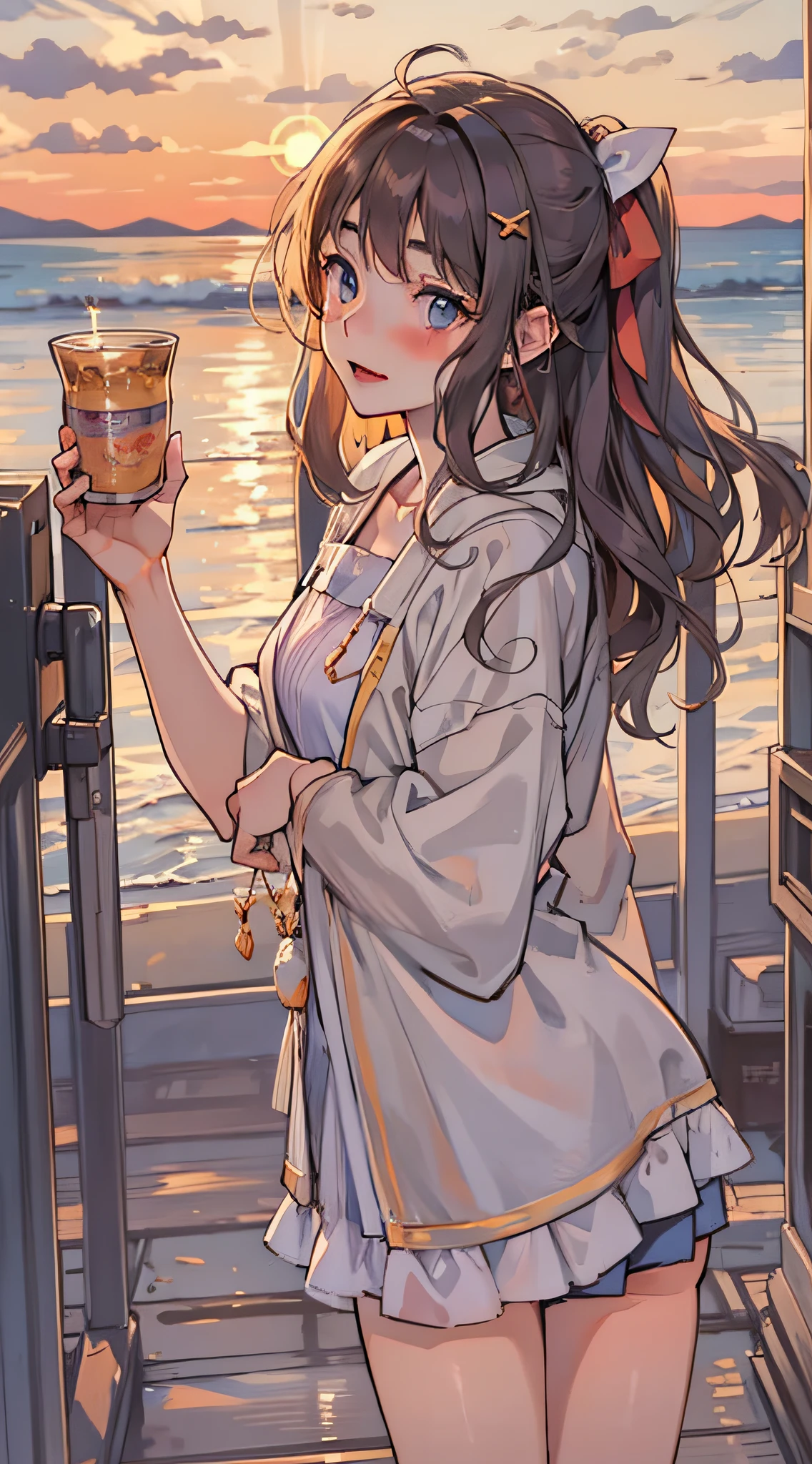 eventide,setting sun,teens girl