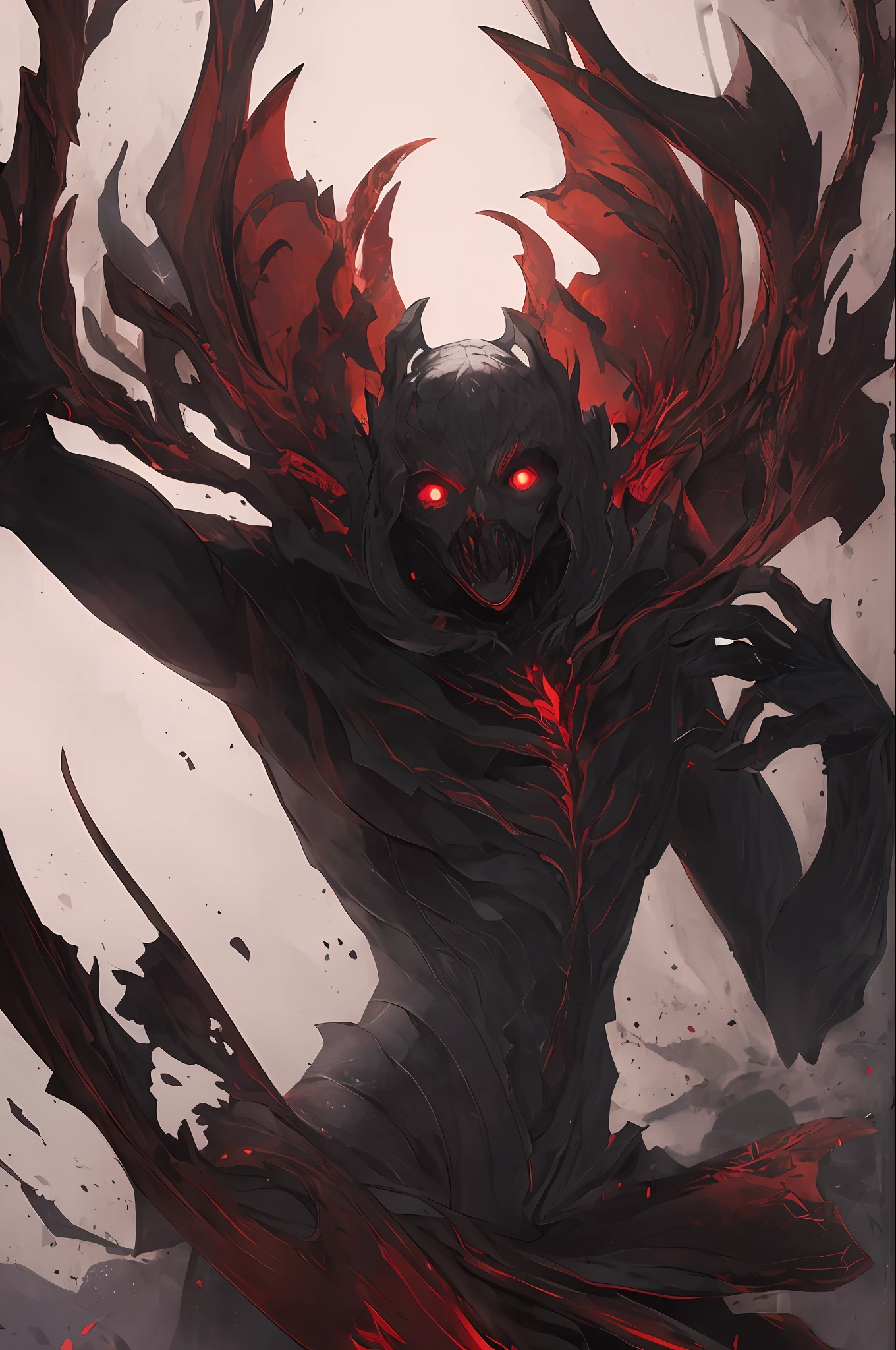 masterpiece, best quality, high quality,(a dark shapeless creature with a dark red glow and red eyes and surrounded by darkness:1.2), (darkness:1.2), abstraction, abyssopelagic, award winning photography, Depth of Field, HDR, extremely detailed, trending on artstation, trending on CGsociety, Intricate, High Detail,