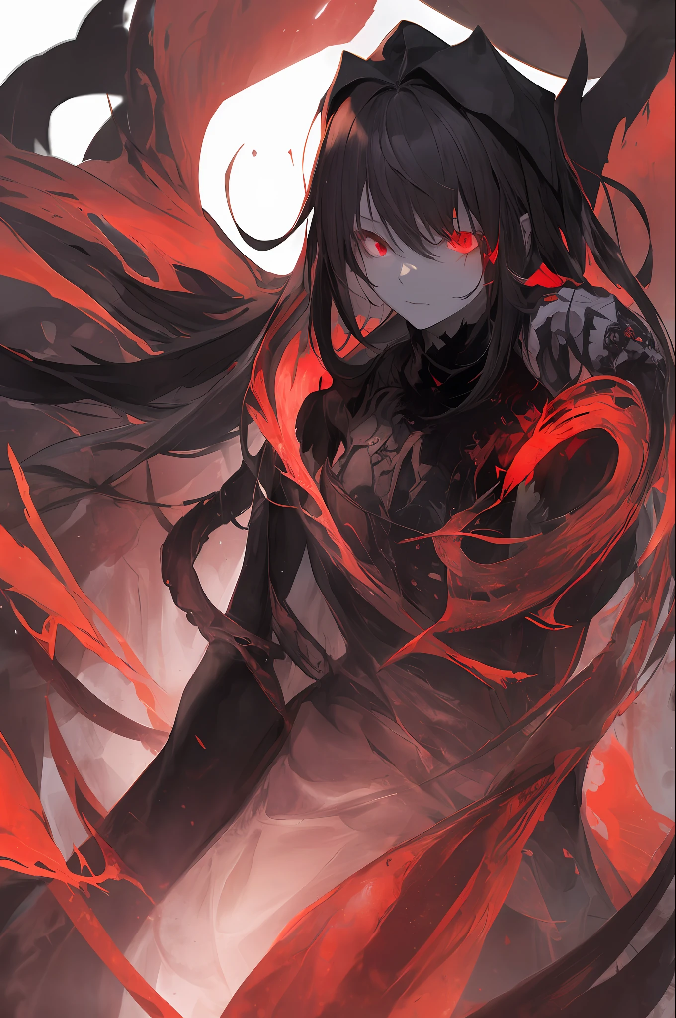 masterpiece, best quality, high quality,(a dark shapeless creature with a dark red glow and red eyes and surrounded by darkness:1.2), (darkness:1.2), abstraction, abyssopelagic, award winning photography, Depth of Field, HDR, extremely detailed, trending on artstation, trending on CGsociety, Intricate, High Detail,