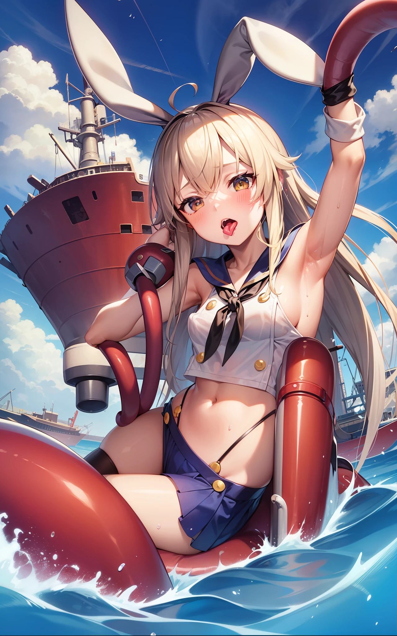 Surprised mouth　cute little