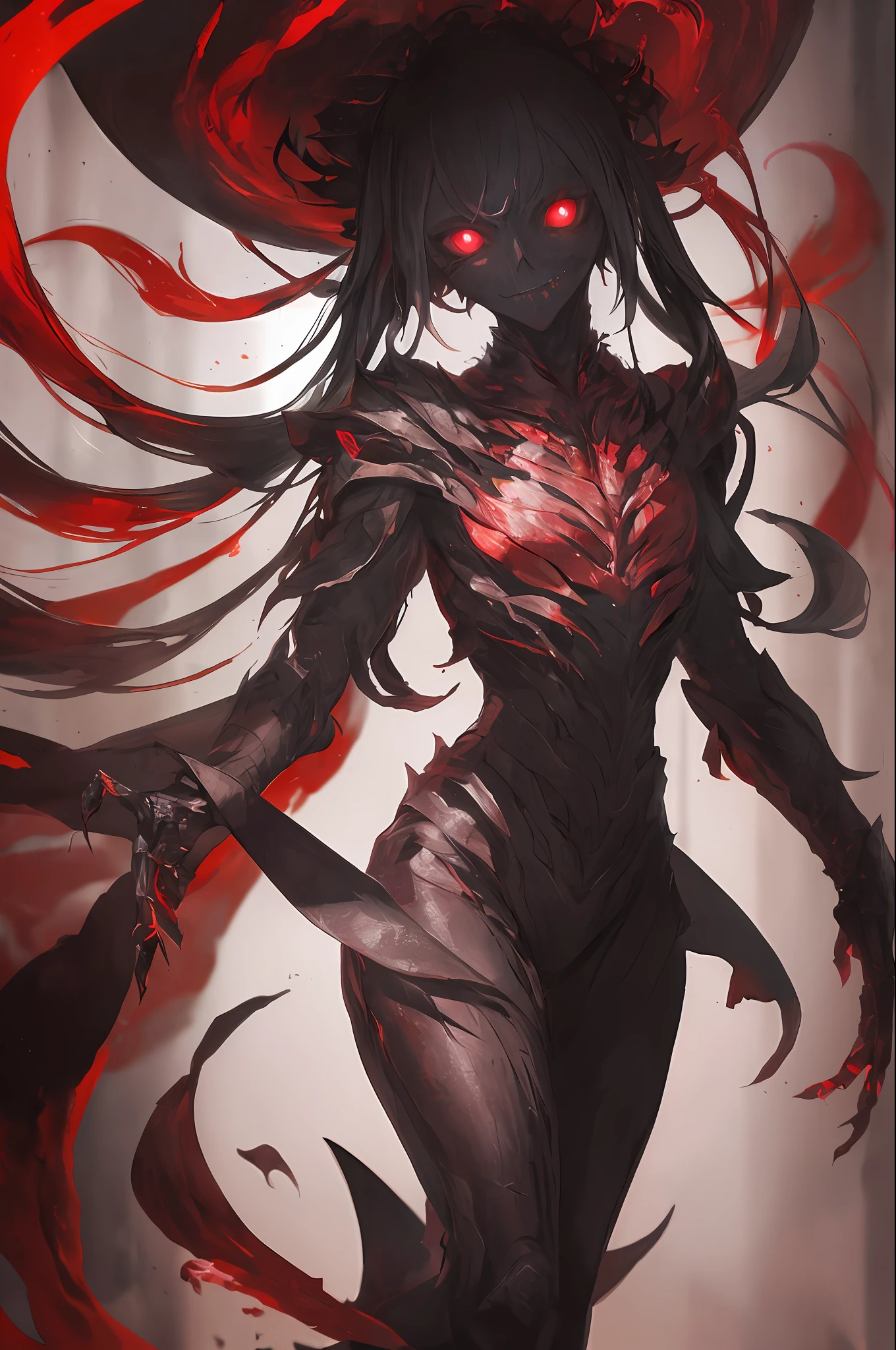 masterpiece, best quality, high quality,(a dark shapeless creature with a dark red glow and red eyes and surrounded by darkness:1.2), (darkness:1.2), abstraction, abyssopelagic, award winning photography, Depth of Field, HDR, extremely detailed, trending on artstation, trending on CGsociety, Intricate, High Detail,