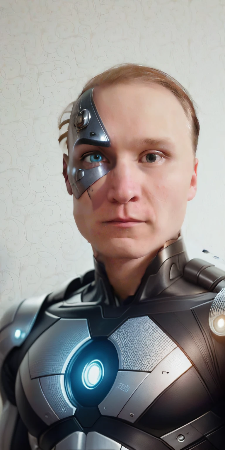 cyborg costume, realistic, superhero --auto
