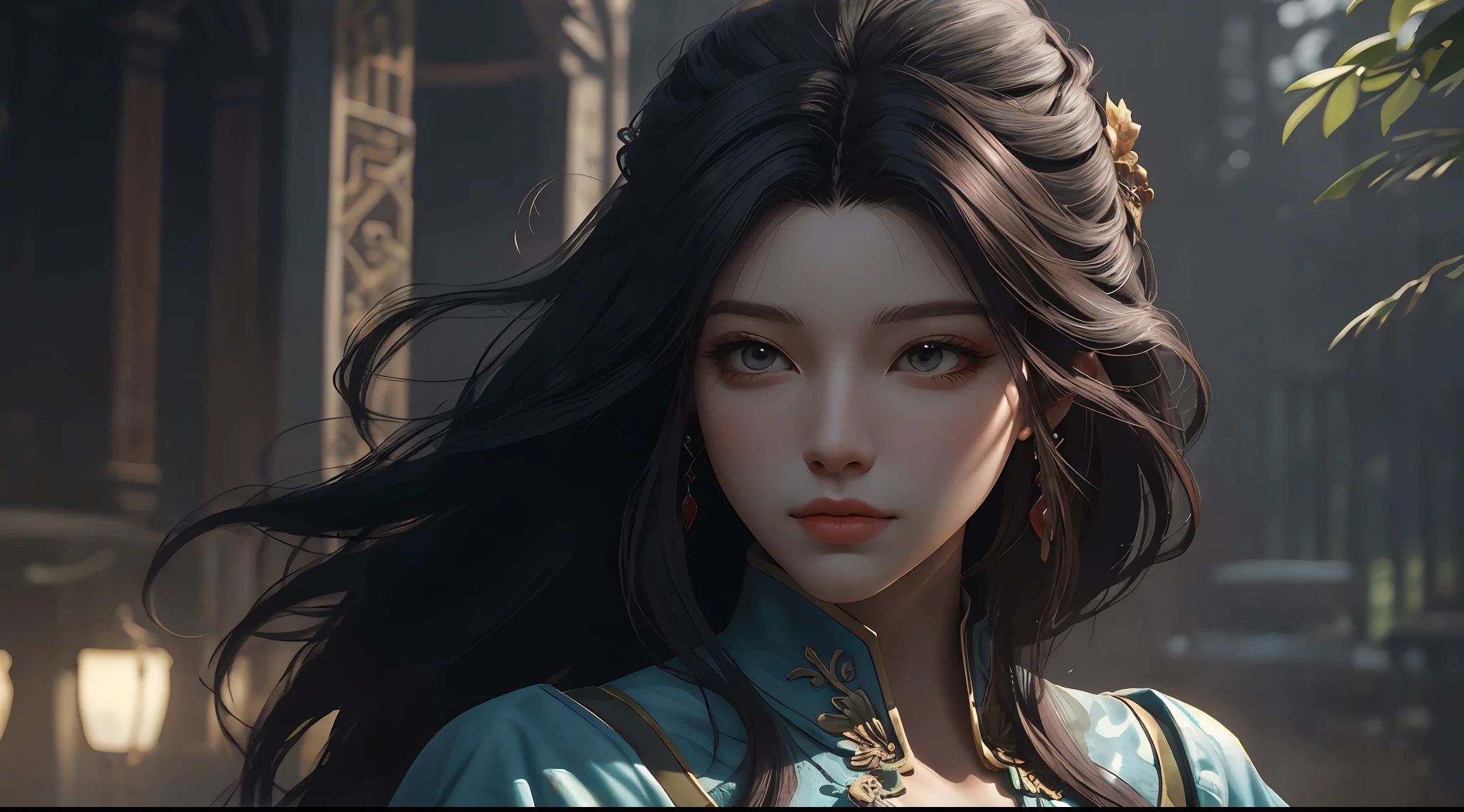 close-up de uma mulher em um vestido preto, chengwei pan on artstation, por Yang J, arte de fantasia detalhada, arte de personagem impressionante, fanart best artstation, epic and exquisite character art, bela armadura, arte extremamente detalhada, arte de anime digital detalhada , artgerm no artstation pixiv, garota de espartilho, cabelo roxo, cabelo longo, olhos pretos