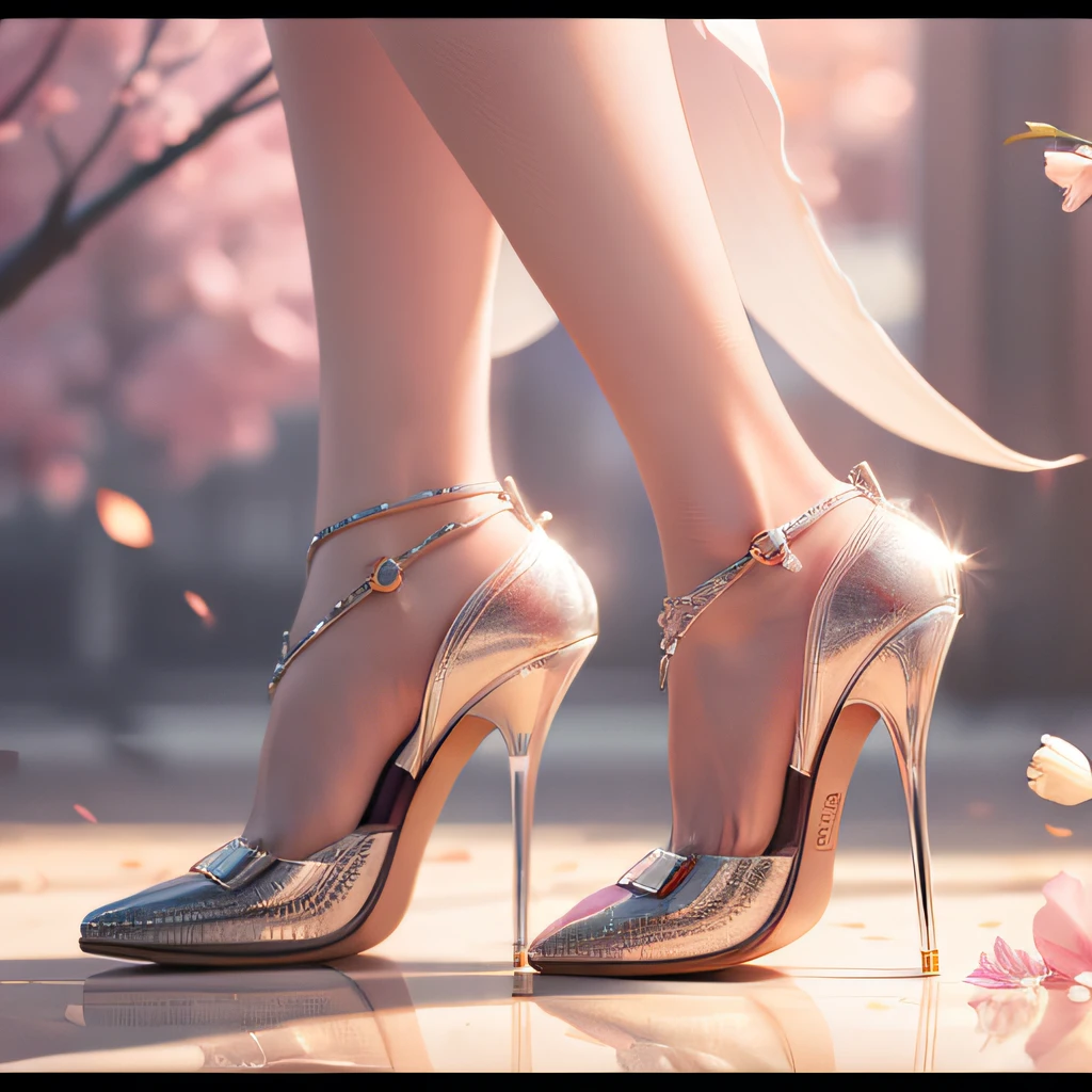 Alates legs wear high heels,In the background is a flower, trending on cgstation, High heels. anime style at pixiv, 🌺 CGSesociety, Trends in CG society, elegant photorealistic, cgsociety contest winner!!, awarded on cgsociety, cgsociety - w 1 0 2 4 - n 8 - i, cgsociety contest winner!!!