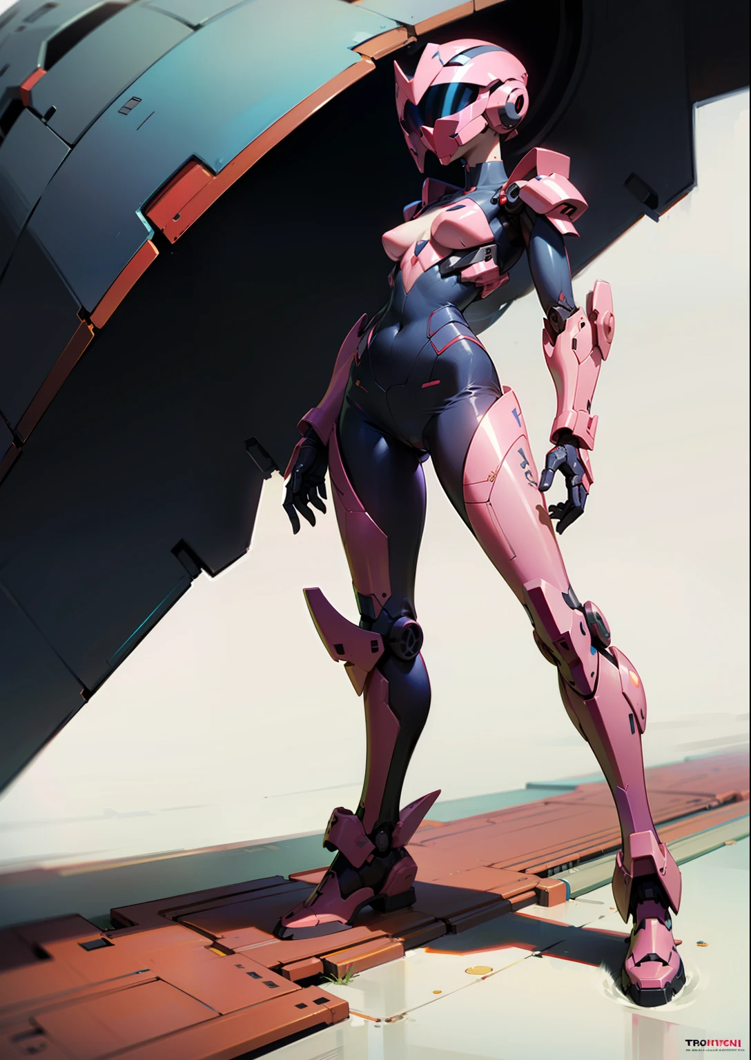 Octane Rendering,full view,8k --niji 5, (best quality, masterpiece, ultra-realistic), sleek robotic helmet head, head and face covered with helmet, (head to toe full body image), 1girls, solo, (Bubblegum Crisis style body armor: 2.0), (Knight Saber body armor), female shape, robotic exoskeleton, sleek design, futuristic, late 90's anime style, smooth lines, powered exoskeleton, extremely stylized, deviant art, masterpiece, highly detailed, tokyo cyberpunk style, futuristic, small breasts, entire body image, full body shot, Bubblegum Crash anime,