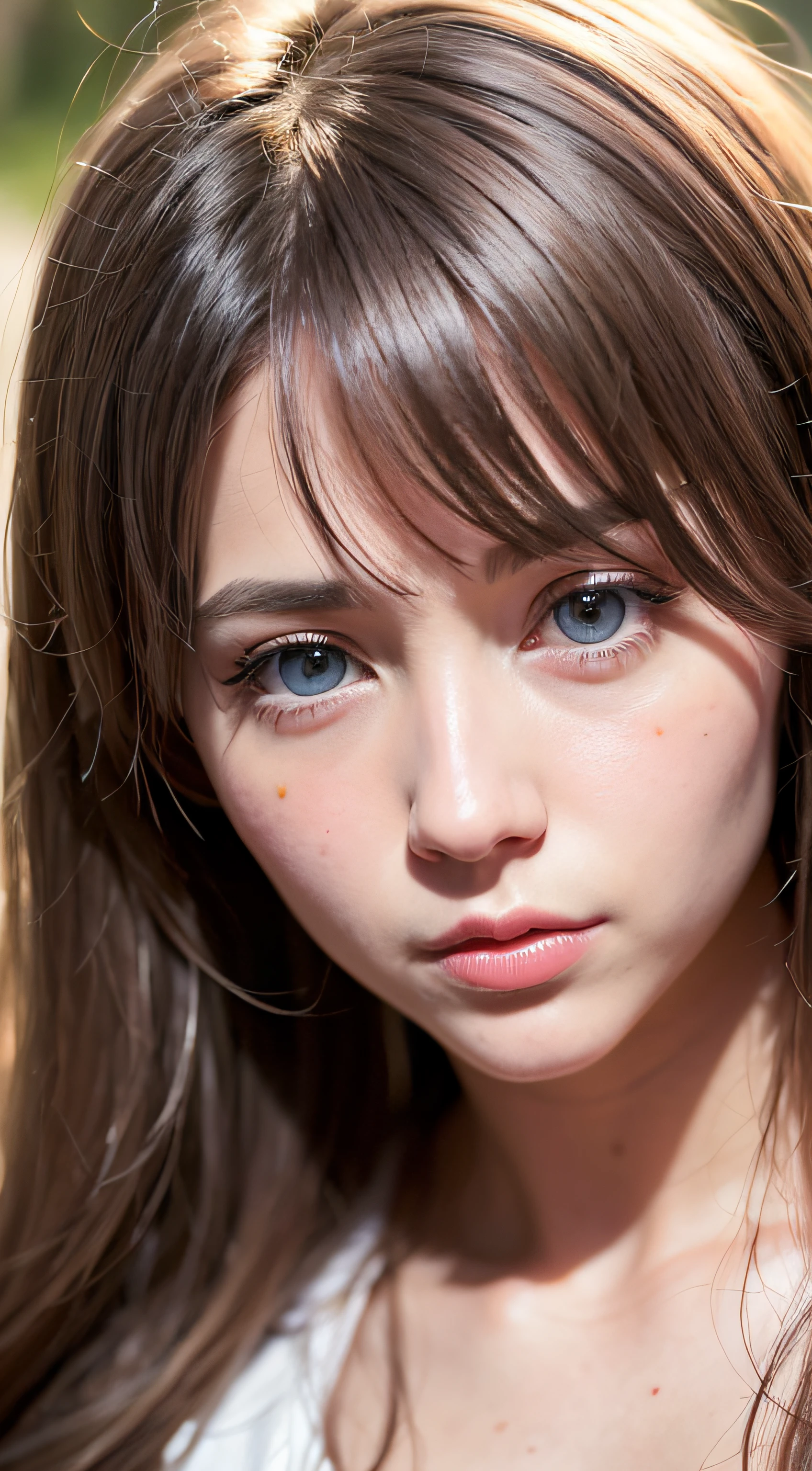 (realistic, photo-realistic:1.37),(8k, RAW photo, best quality, masterpiece:1.2), cute, ultra-detailed,heart-shaped pupils,physically-based rendering, ultra high res, kodakvision color, shot on Arricam LT Camera, bokeh, sharp focus,
looking at viewer,photorealistic,realistic, solo, photorealistic, best quality,extremely detailed face,extremely detailed eyes and face, beautiful detailed eyes,absurdres, incredibly absurdres,haunting smile,Messy hair, floating hair, ,