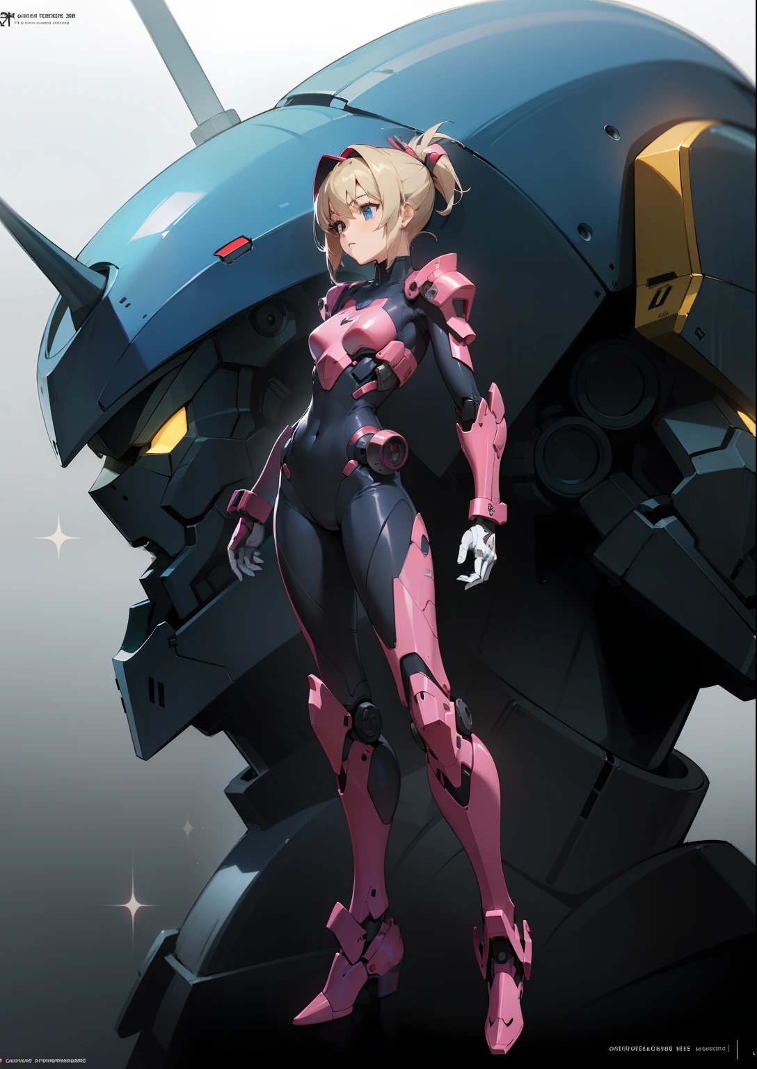 Octane Rendering,full view,8k --niji 5, (best quality, masterpiece, ultra-realistic), sleek robotic helmet head, head and face covered with helmet, (head to toe full body image), 1girls, solo, (Bubblegum Crisis style body armor: 2.0), (Knight Saber body armor), female shape, robotic exoskeleton, sleek design, futuristic, late 90's anime style, smooth lines, powered exoskeleton, extremely stylized, deviant art, masterpiece, highly detailed, tokyo cyberpunk style, futuristic, small breasts, entire body image, full body shot, Bubblegum Crash anime, no face, blue