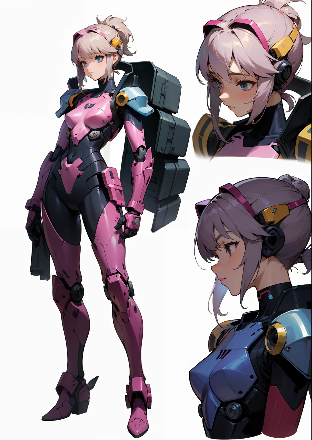 Octane Rendering,full view,8k --niji 5, (best quality, masterpiece, ultra-realistic), sleek robotic helmet head, head and face covered with helmet, (head to toe full body image), 1girls, solo, (Bubblegum Crisis style body armor: 2.0), (Knight Saber body armor), female shape, robotic exoskeleton, sleek design, futuristic, late 90's anime style, smooth lines, powered exoskeleton, extremely stylized, deviant art, masterpiece, highly detailed, tokyo cyberpunk style, futuristic, small breasts, entire body image, full body shot, Bubblegum Crash anime, no face, blue