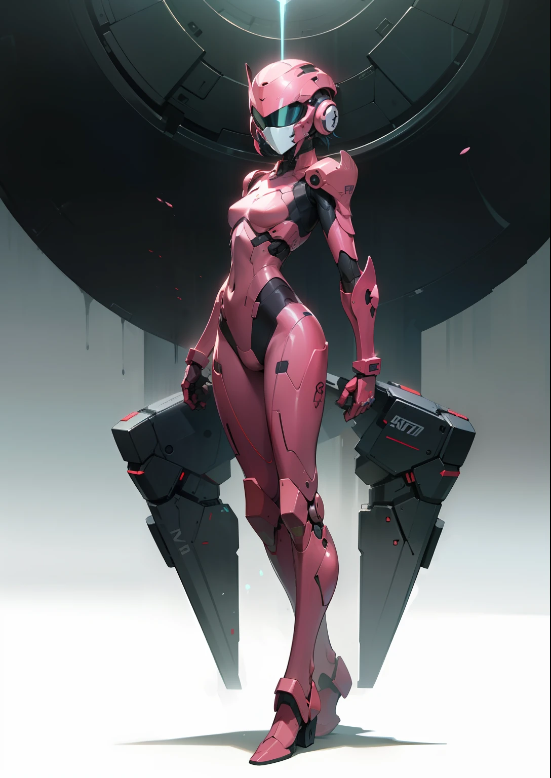 Octane Rendering,full view,8k --niji 5, (best quality, masterpiece, ultra-realistic), sleek robotic helmet head, head and face covered with helmet, (head to toe full body image), 1girls, solo, (Bubblegum Crisis style body armor: 2.0), (Knight Saber body armor), female shape, robotic exoskeleton, sleek design, futuristic, late 90's anime style, smooth lines, powered exoskeleton, extremely stylized, deviant art, masterpiece, highly detailed, tokyo cyberpunk style, futuristic, small breasts, entire body image, full body shot, Bubblegum Crash anime, no face, blue