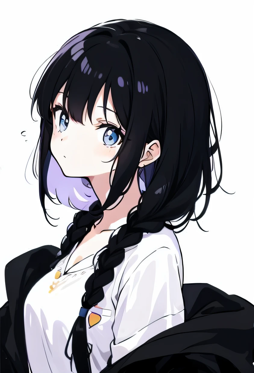 Black hair,